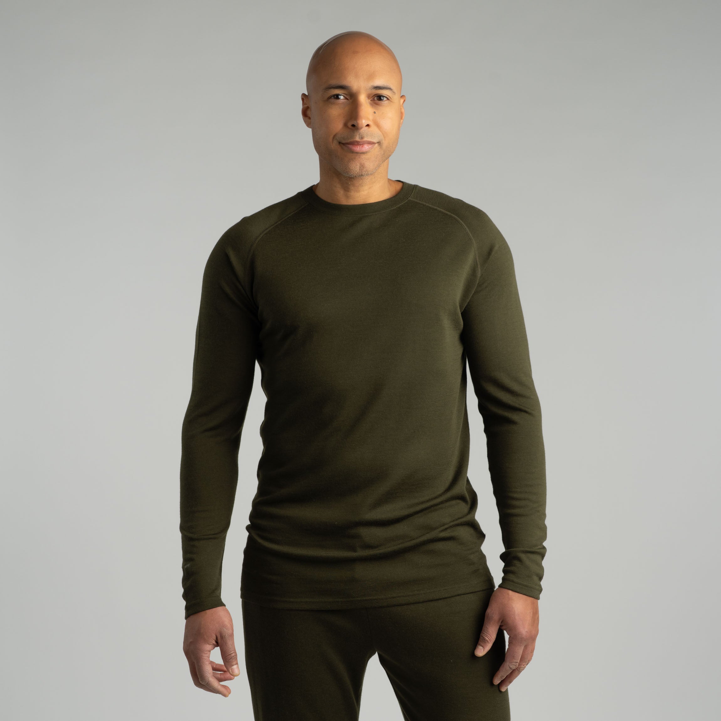 Sensitive 225 base layer merino shirt M - dark olive