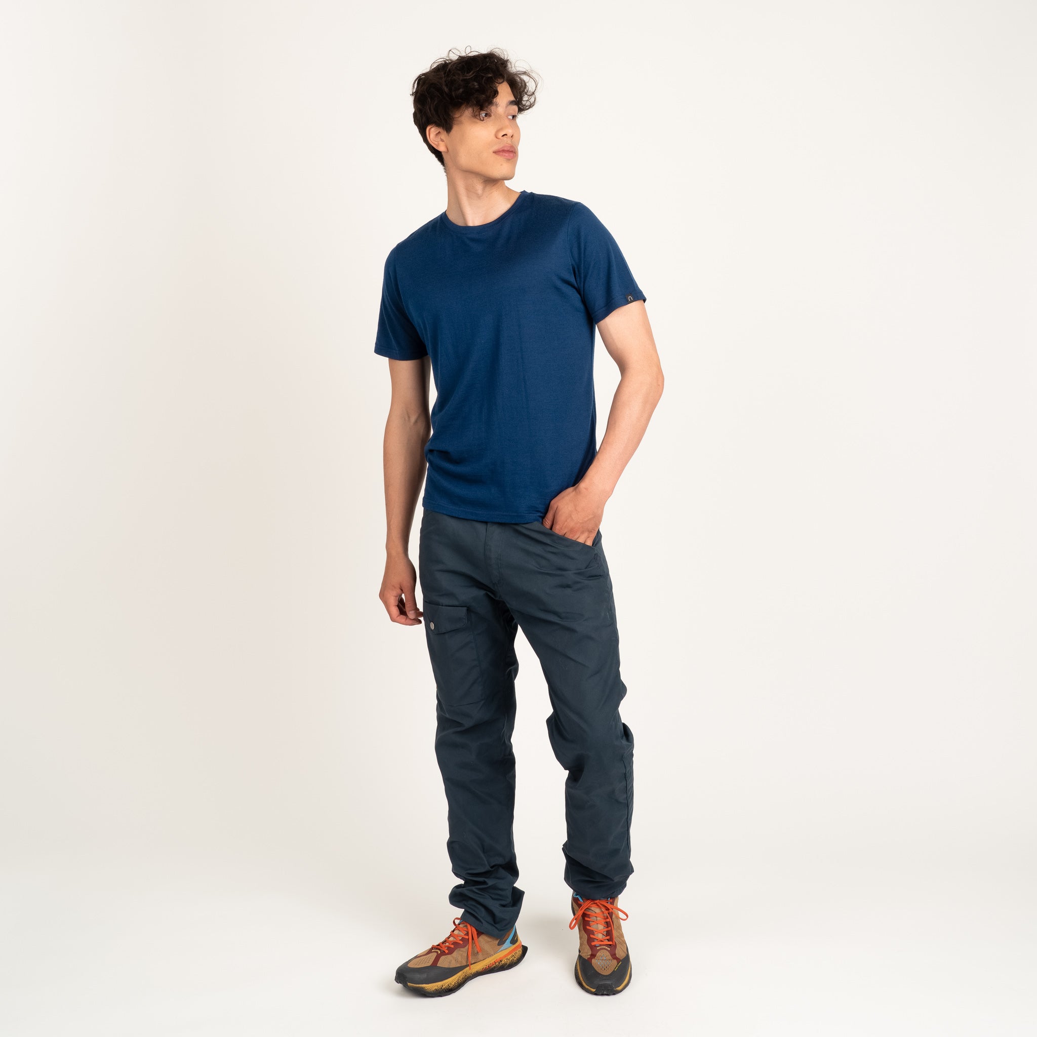 T-shirt Liam en mérinos M - myrtille