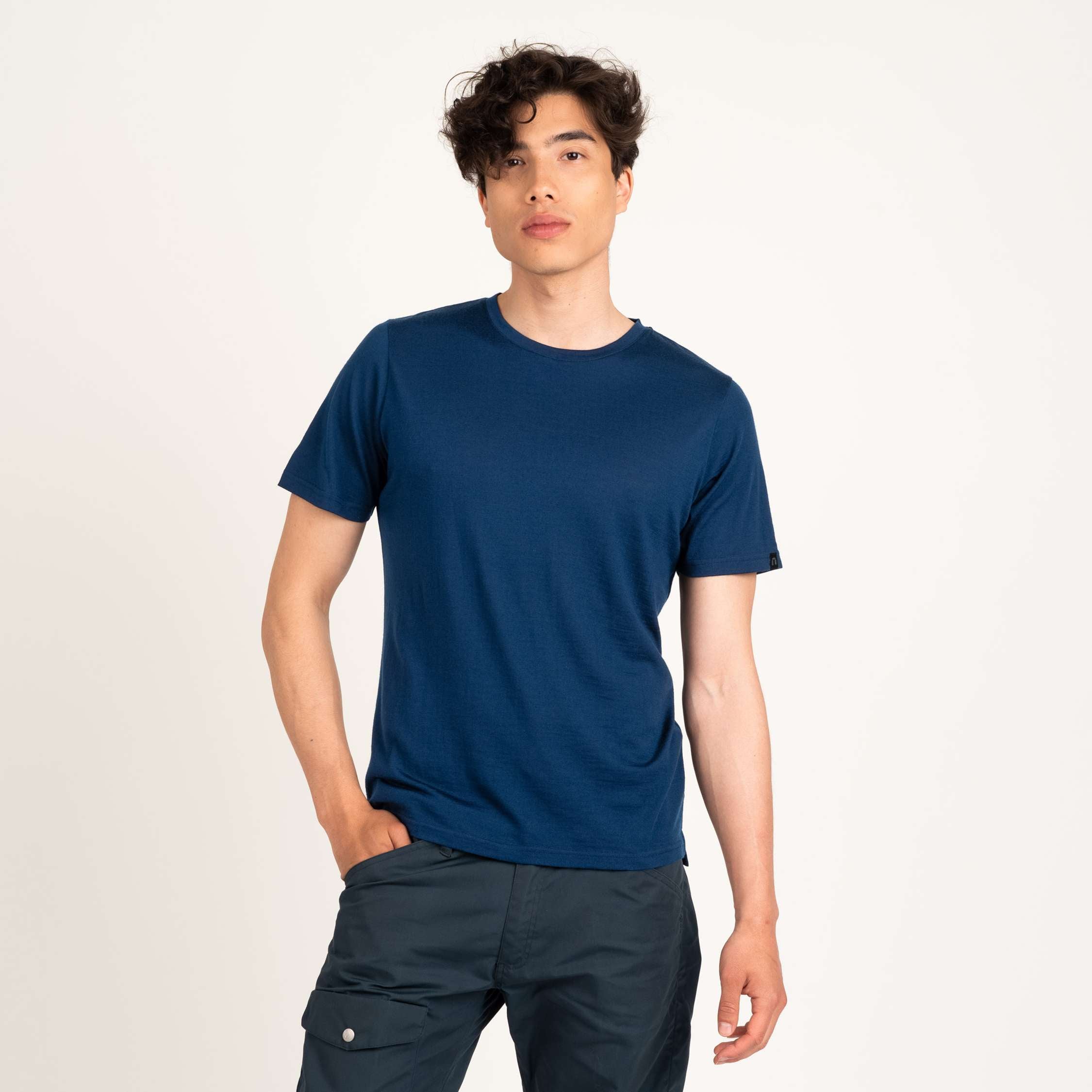 T-shirt Liam en mérinos M - myrtille