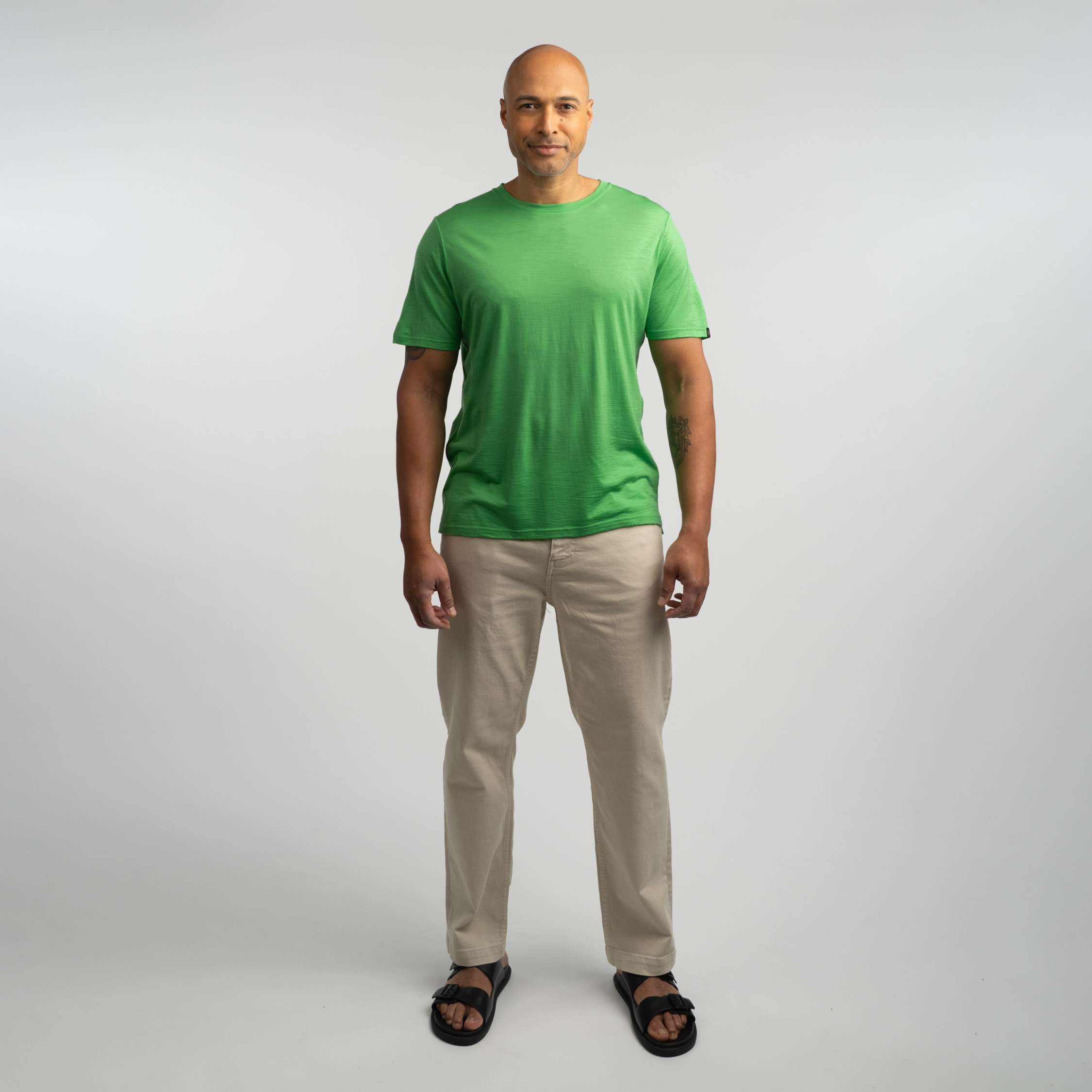 T-shirt Liam en mérinos M - vert herbe