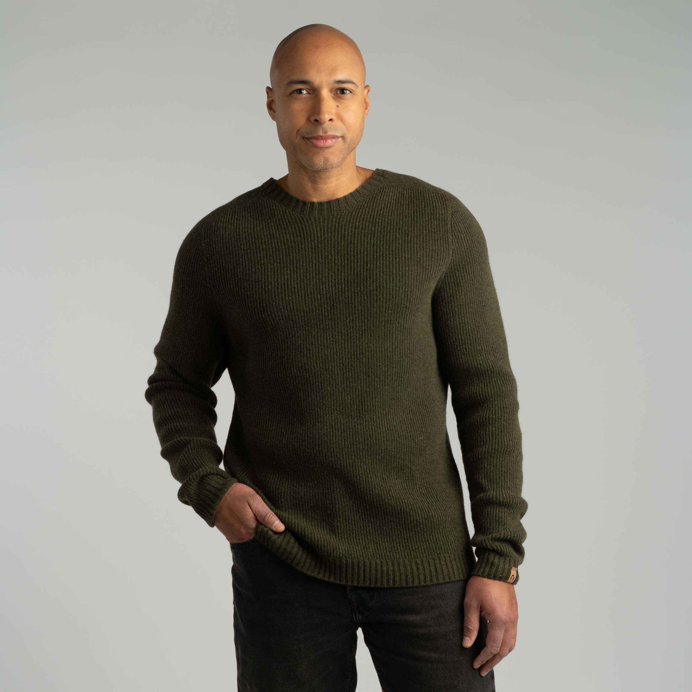 Kaakkuri merino triko M - tmavá oliva