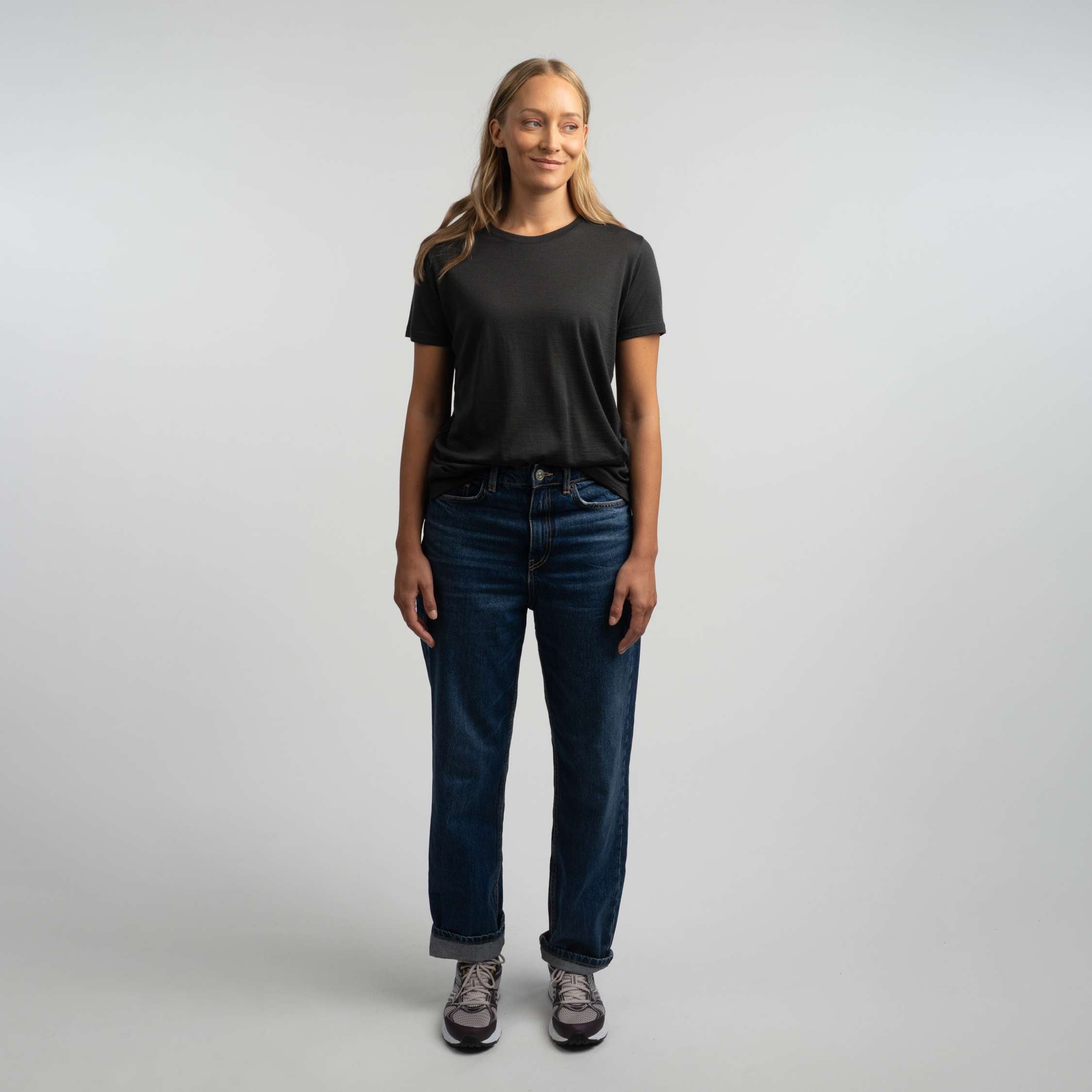 Lisa merino T-paita W - graniitinharmaa