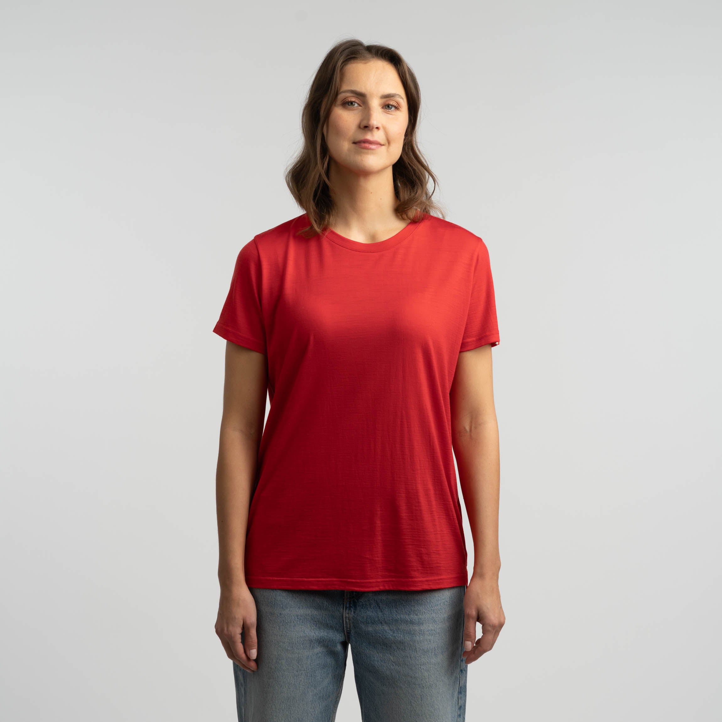 Lisa merino tričko W - mákovo červená