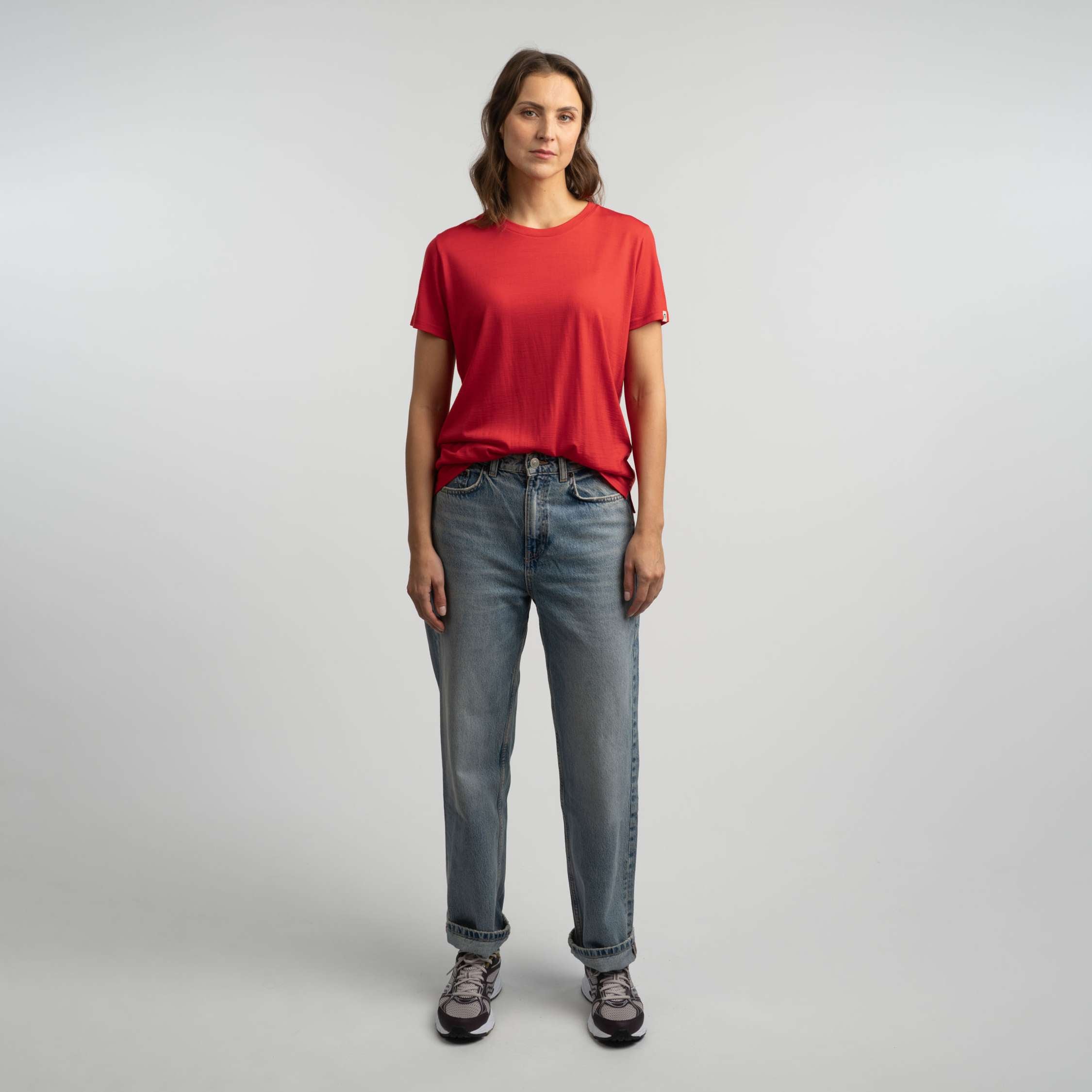Lisa merino t-shirt W - poppy red