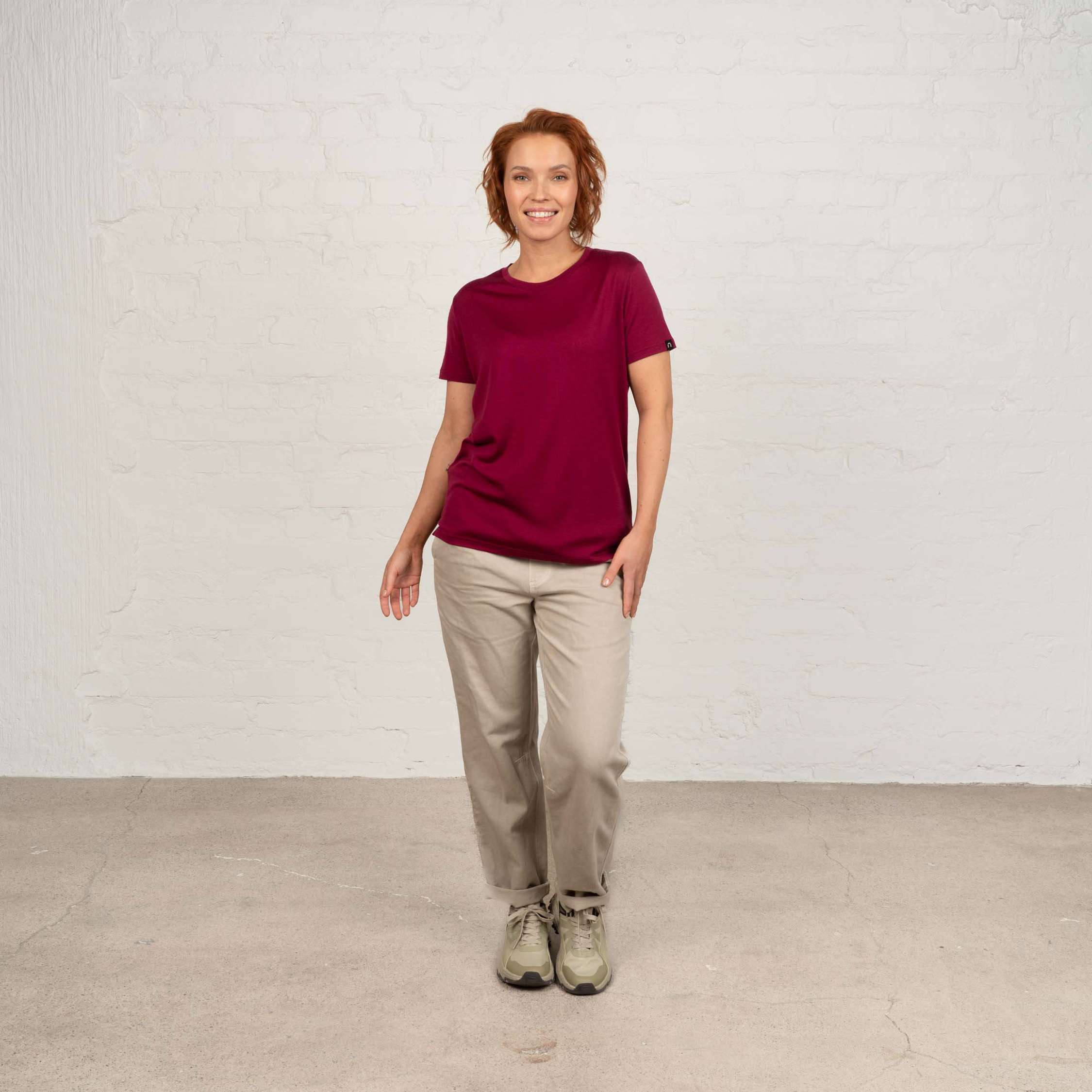 The model is 173 cm and wears size S.