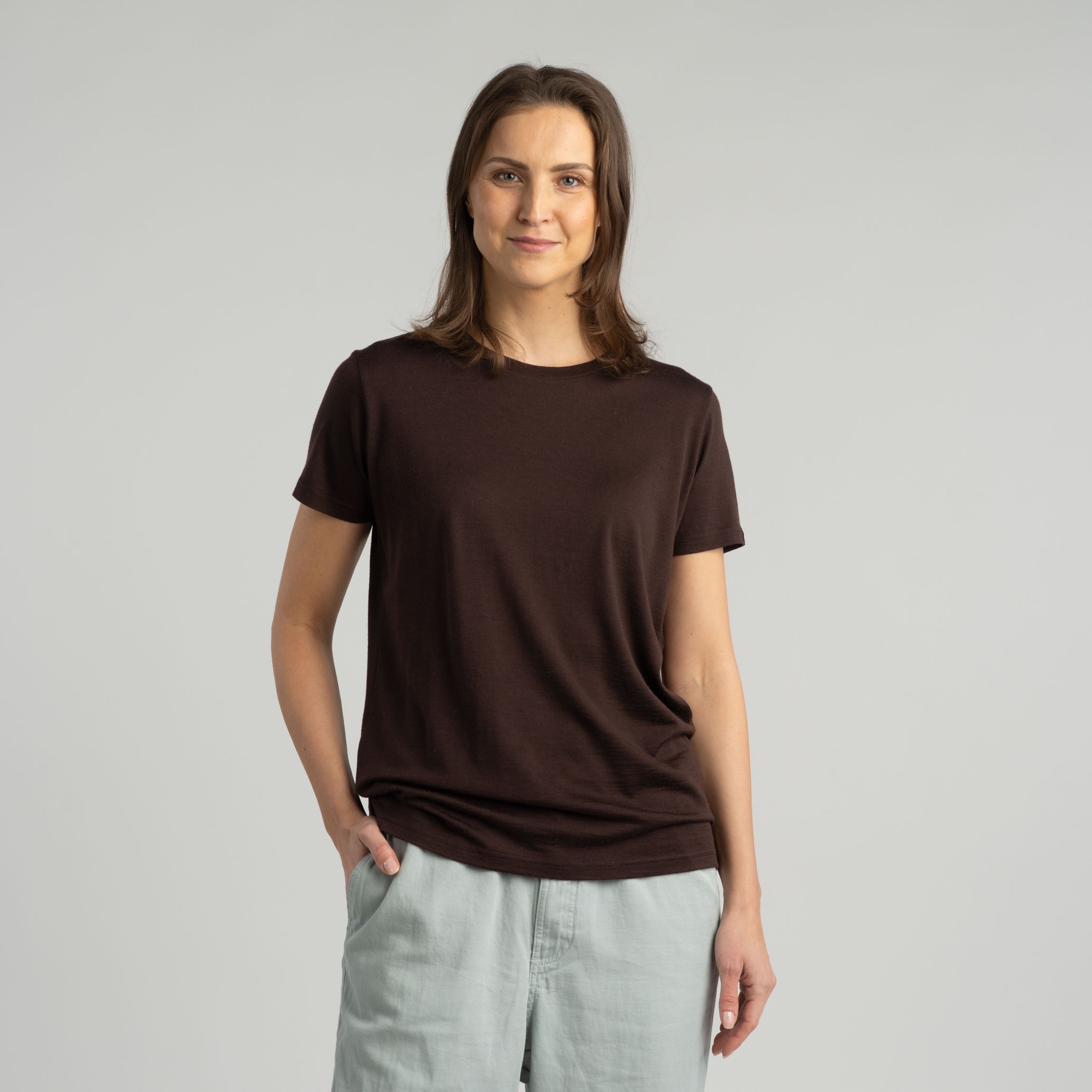 Lisa merino-T-paita W - suklaa