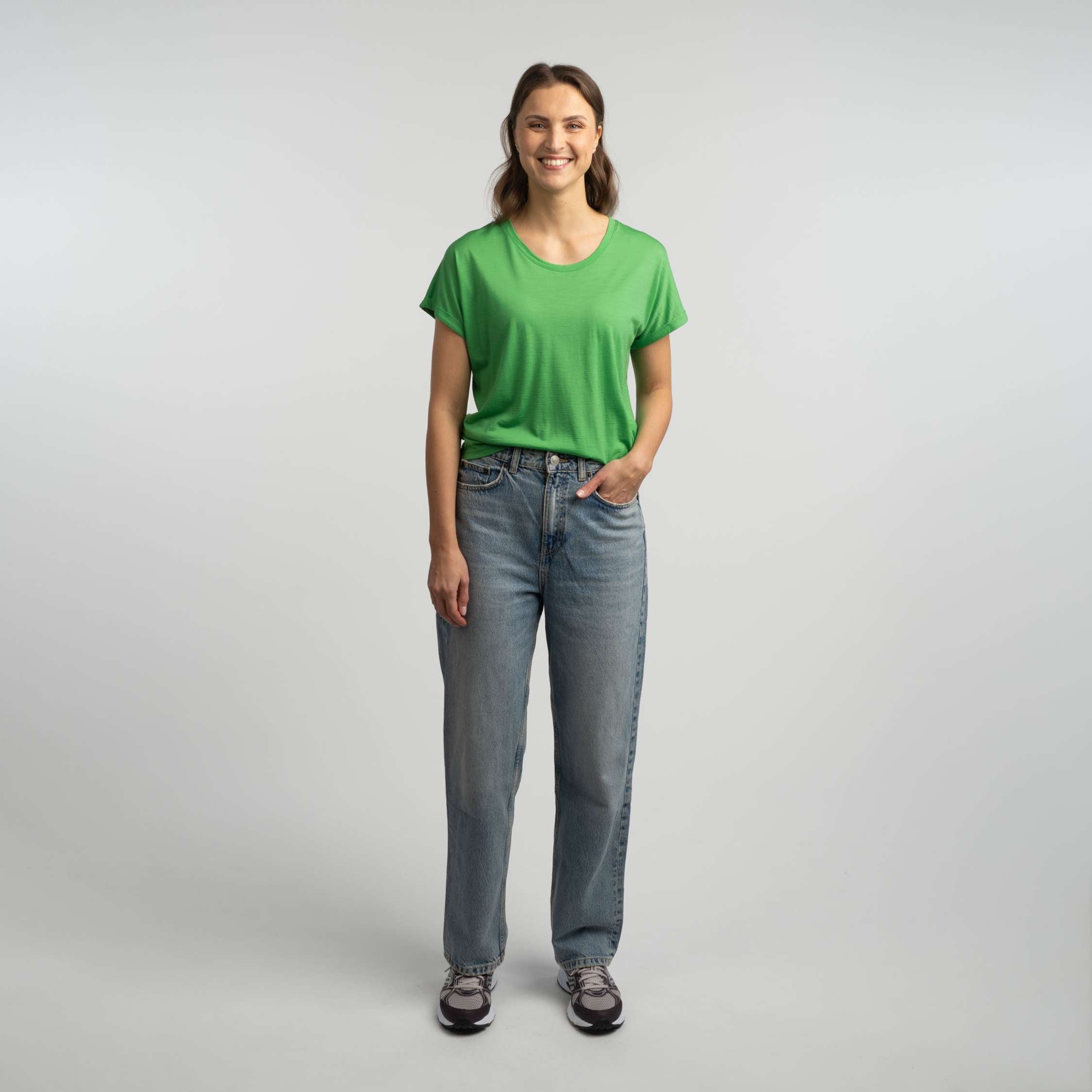 Modifier le T-shirt en mérinos W - vert herbe