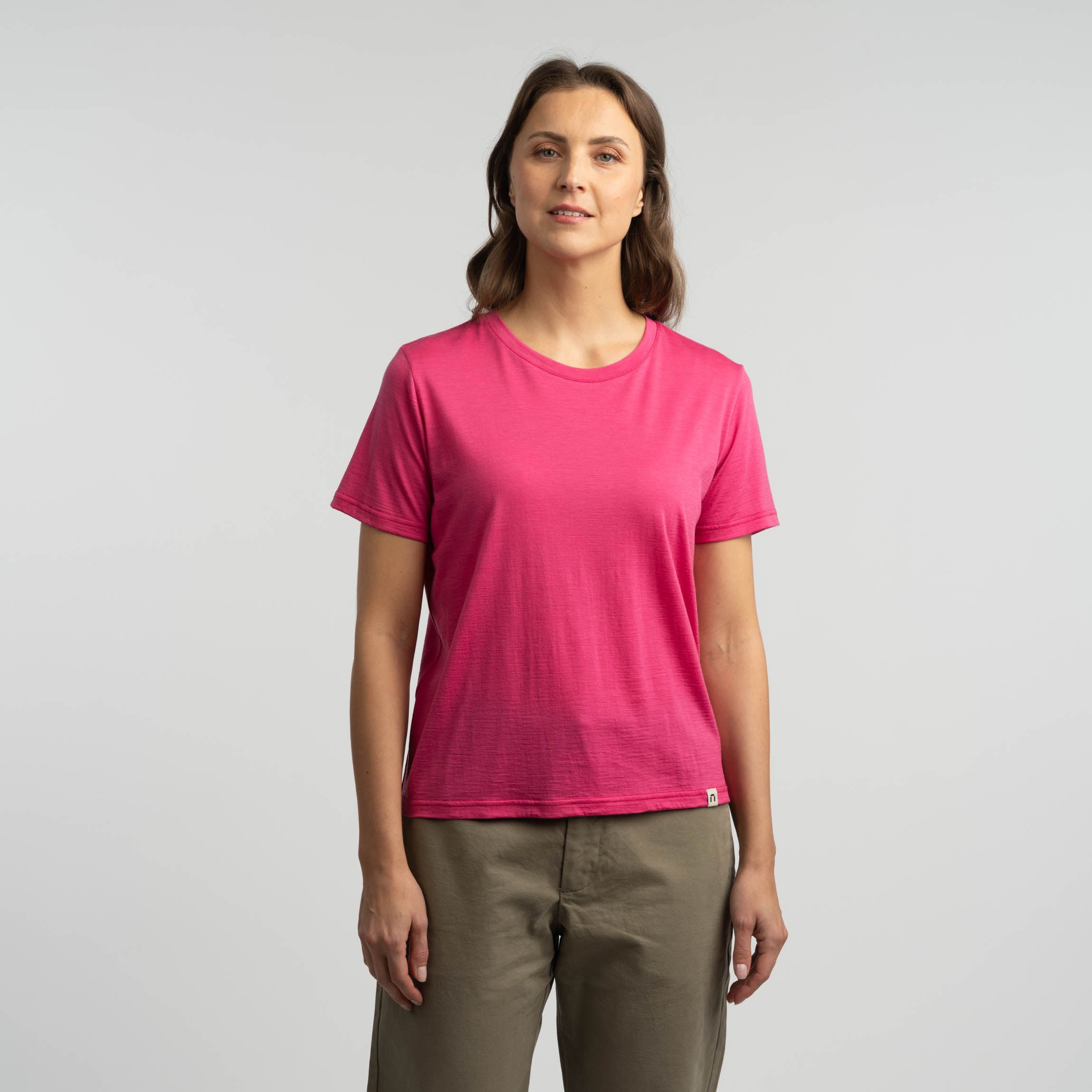 T-shirt Nora en mérinos W - rose