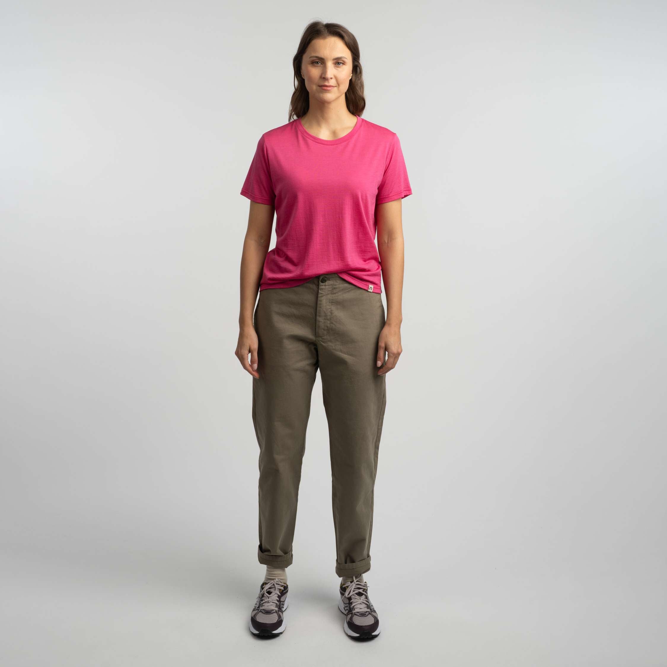 T-shirt Nora en mérinos W - rose