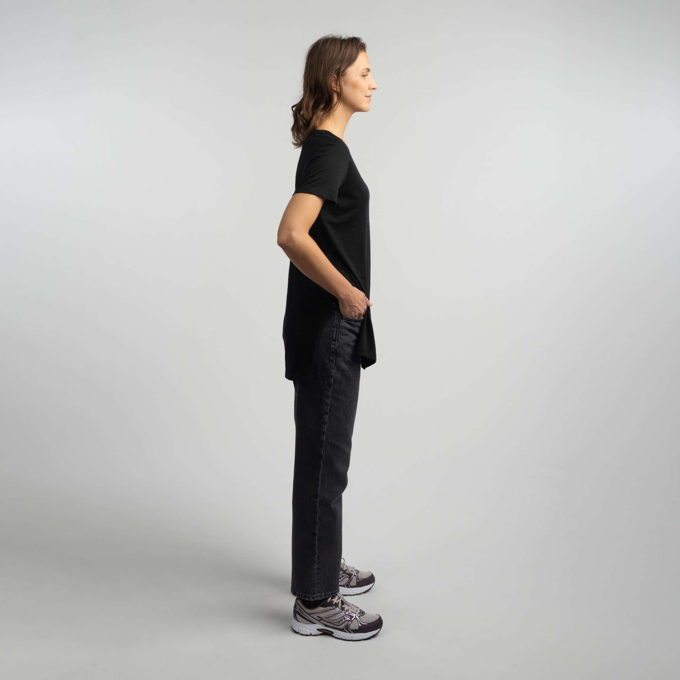 T-shirt Olivia en mérinos W - noir