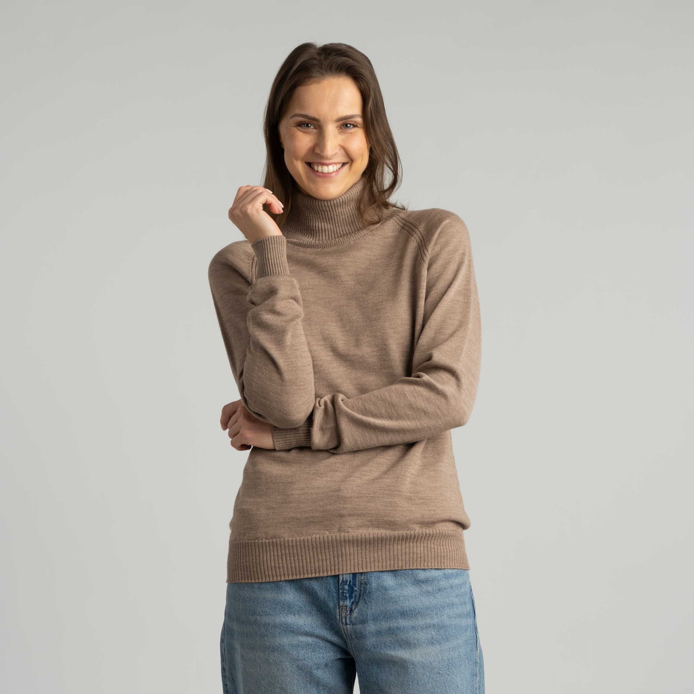 Halla pull en maille mérinos W - latte
