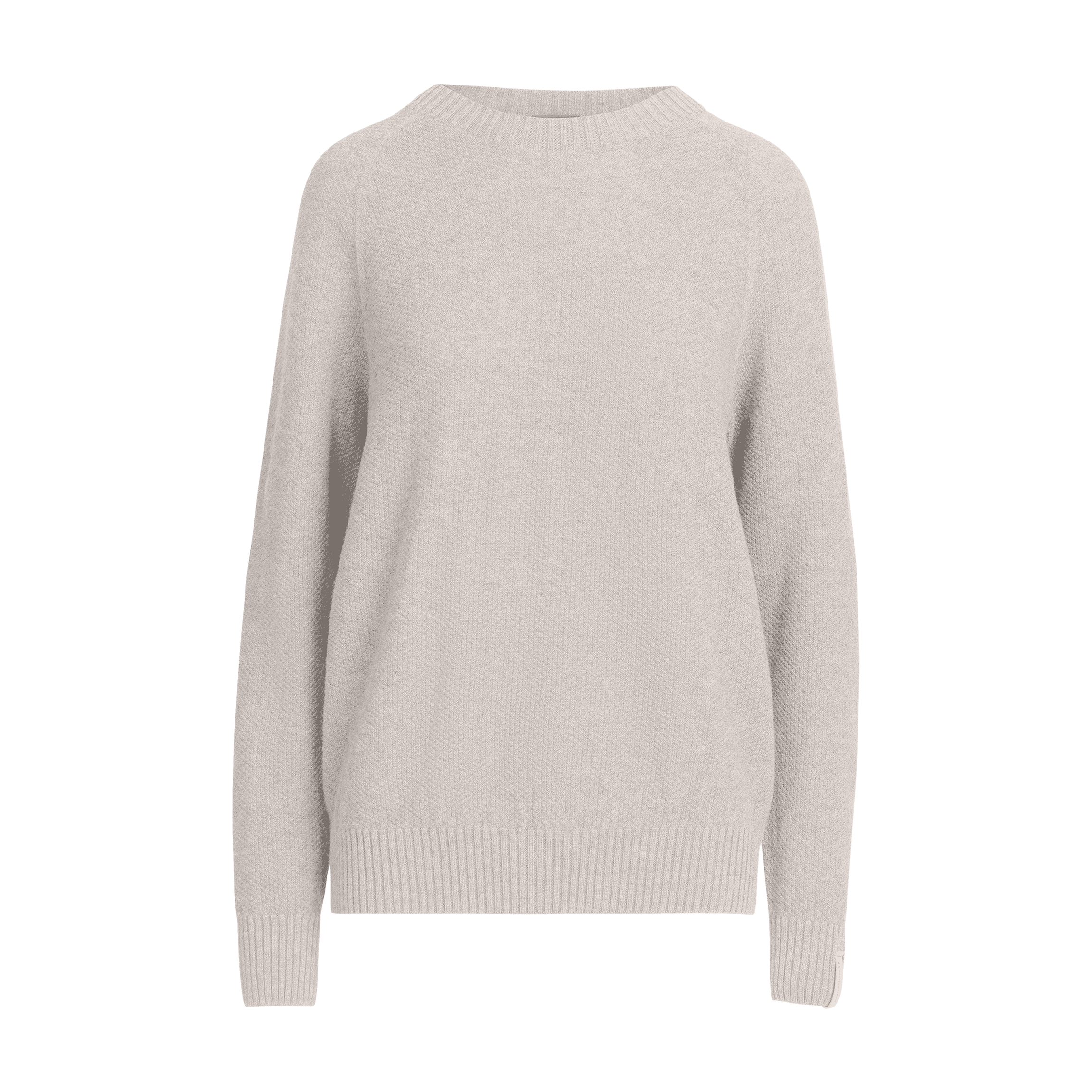 Kuohu Damen-Merinopullover - hafergrau