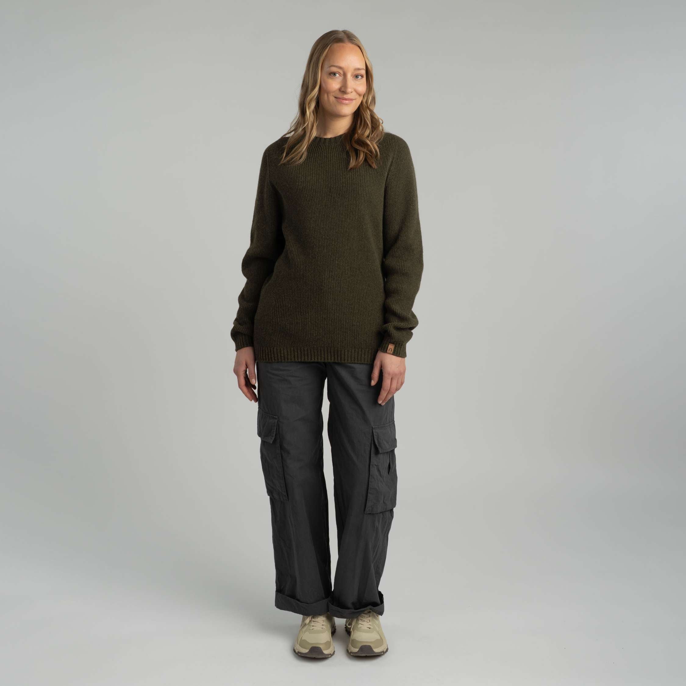 Kinos merino svetr W - tmavá oliva