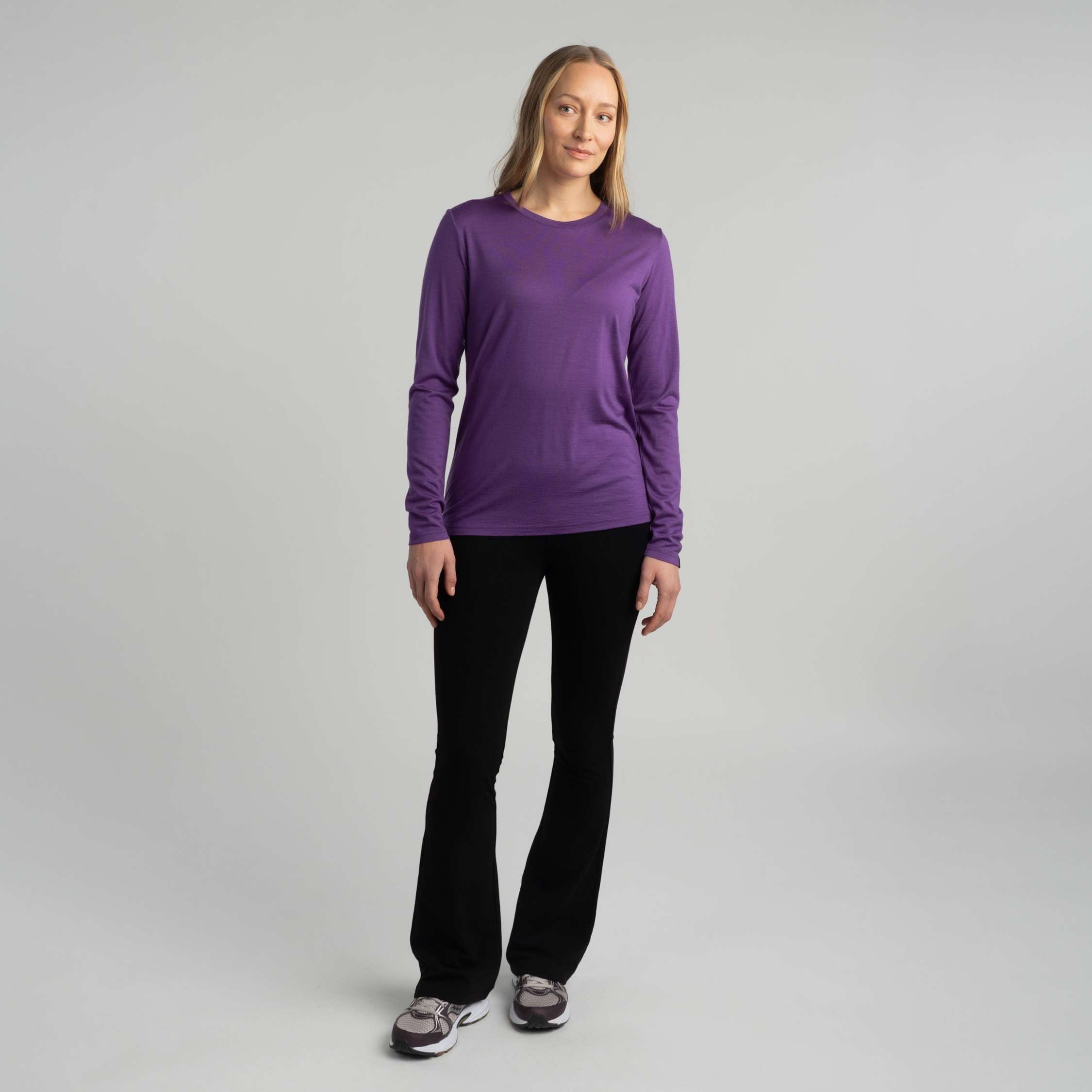 Julia T-shirt à manches longues en mérinos W - violet