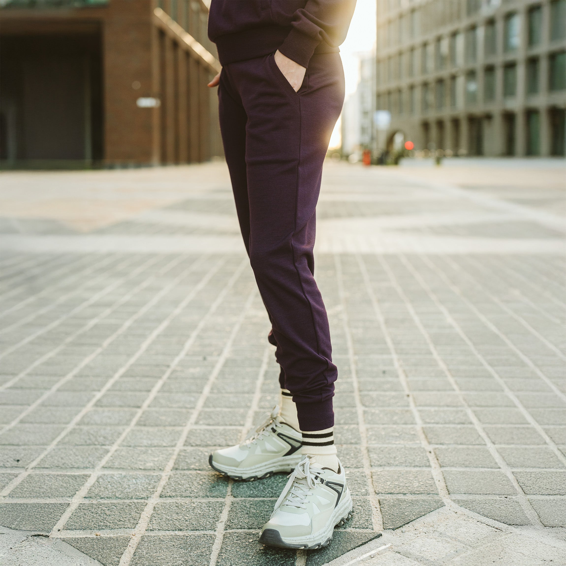 Jona Merinohose W - Aubergine