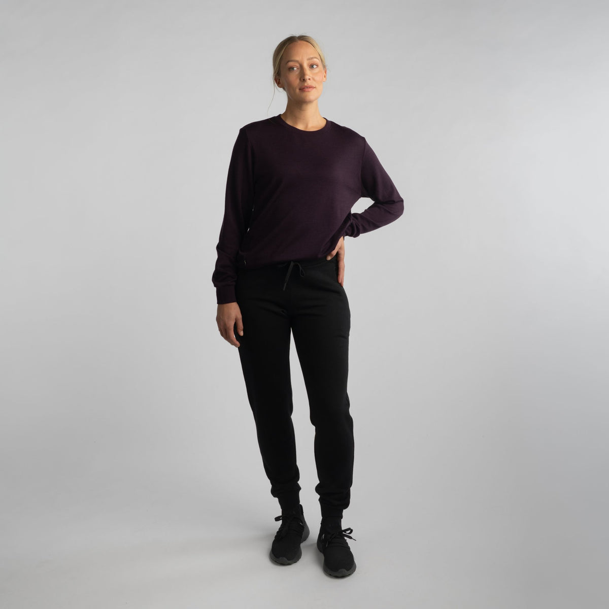 Fiona merinofleece housut W - musta