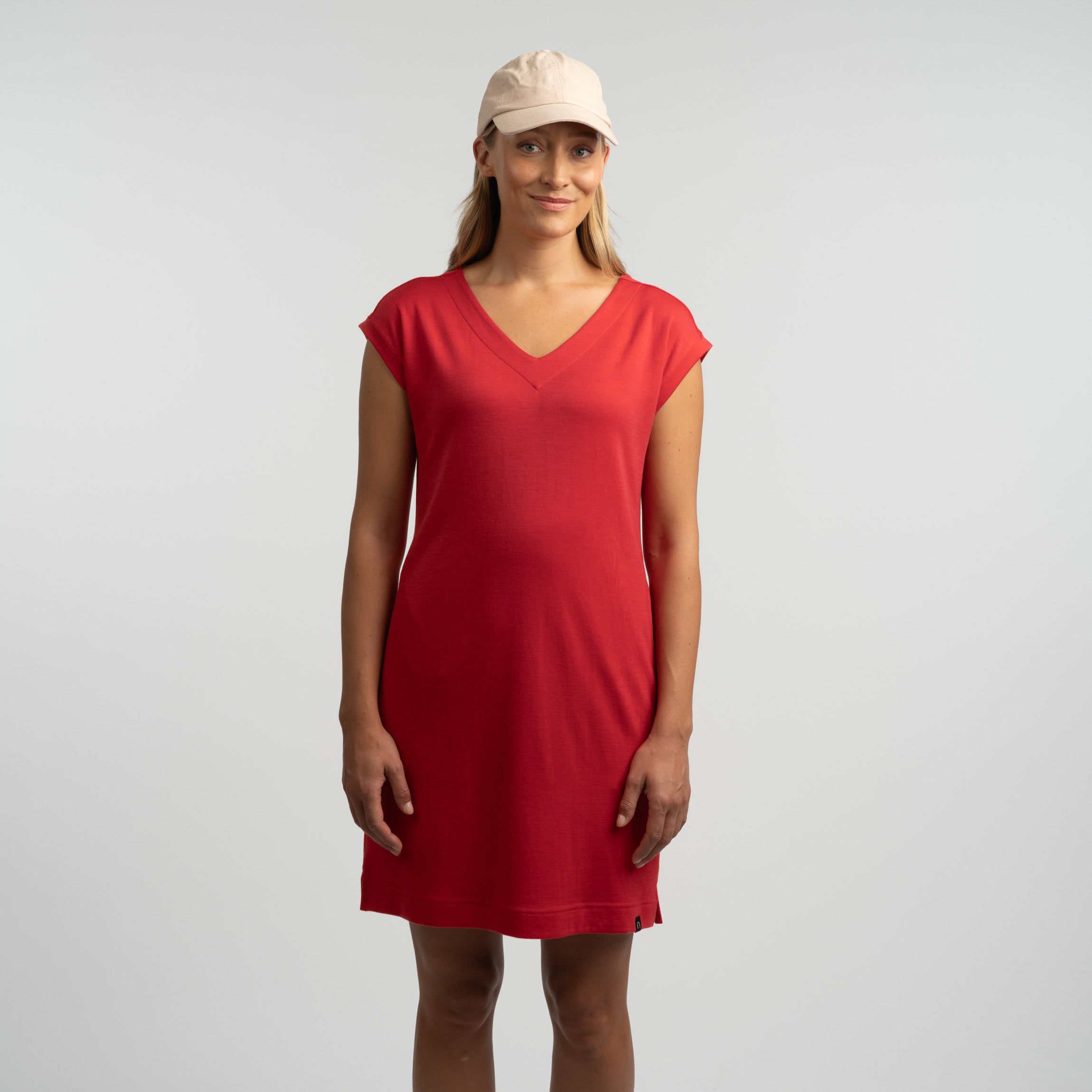 Robe Ros en mérinos W - rouge coquelicot