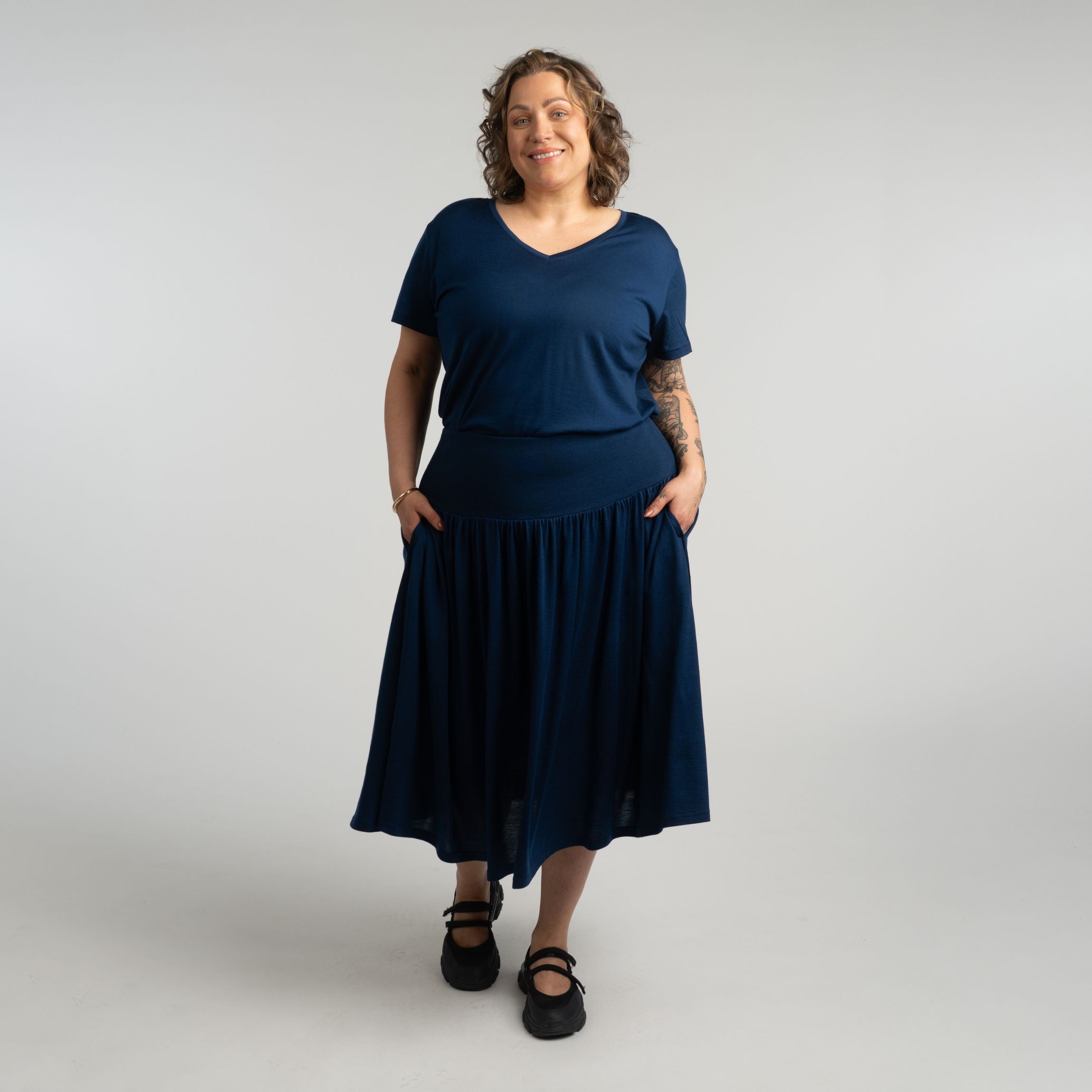 Laila merinohame W - tumma mustikka