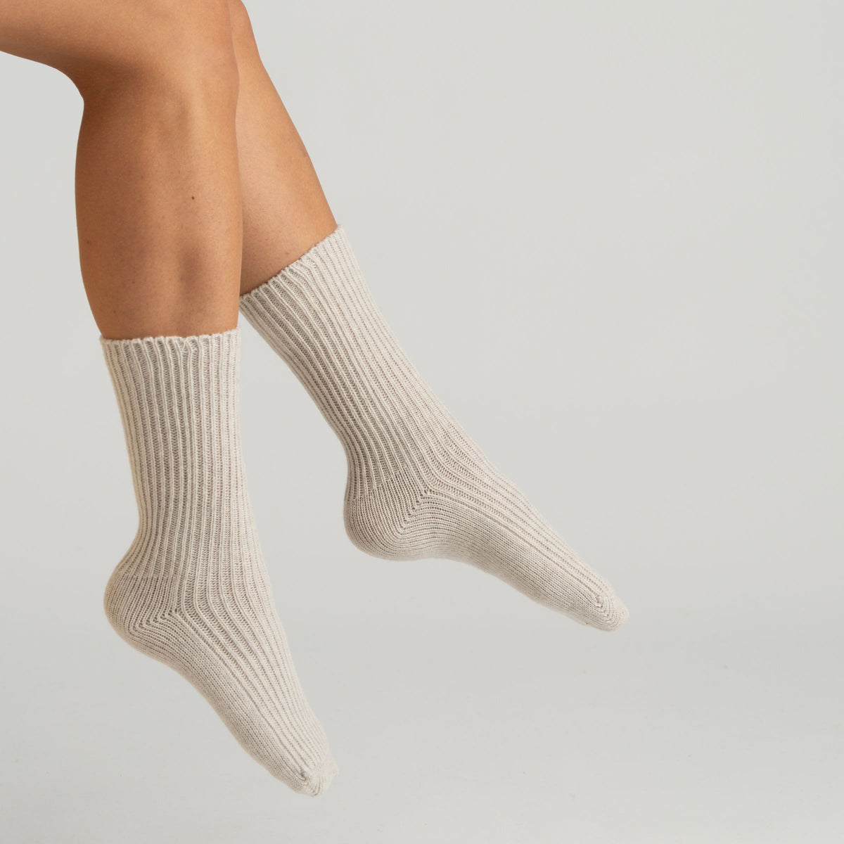 Calze in lana merino Hirsi - grigio porridge