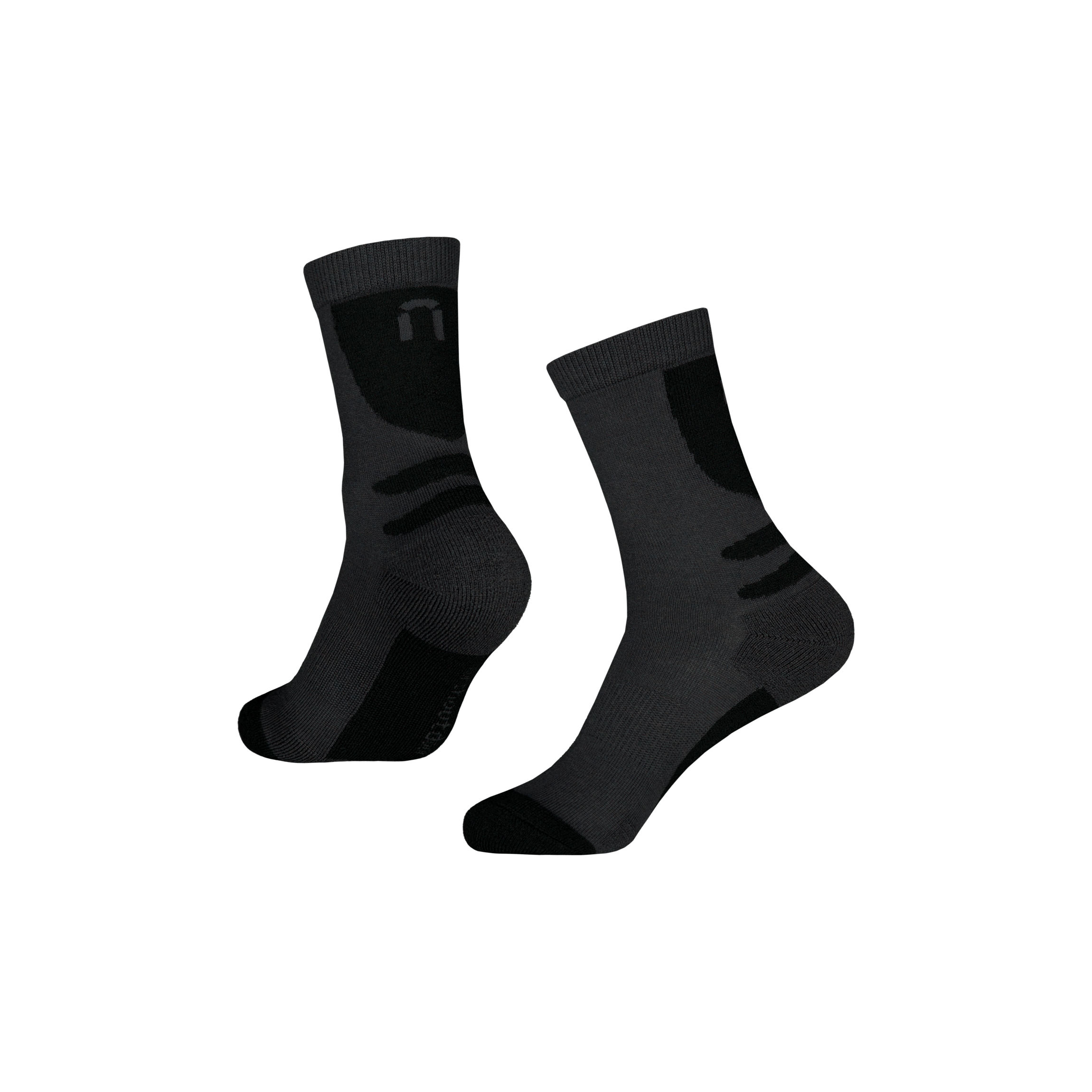 Intense pro merinosockor BASIC UNI - granitgrå | Svart