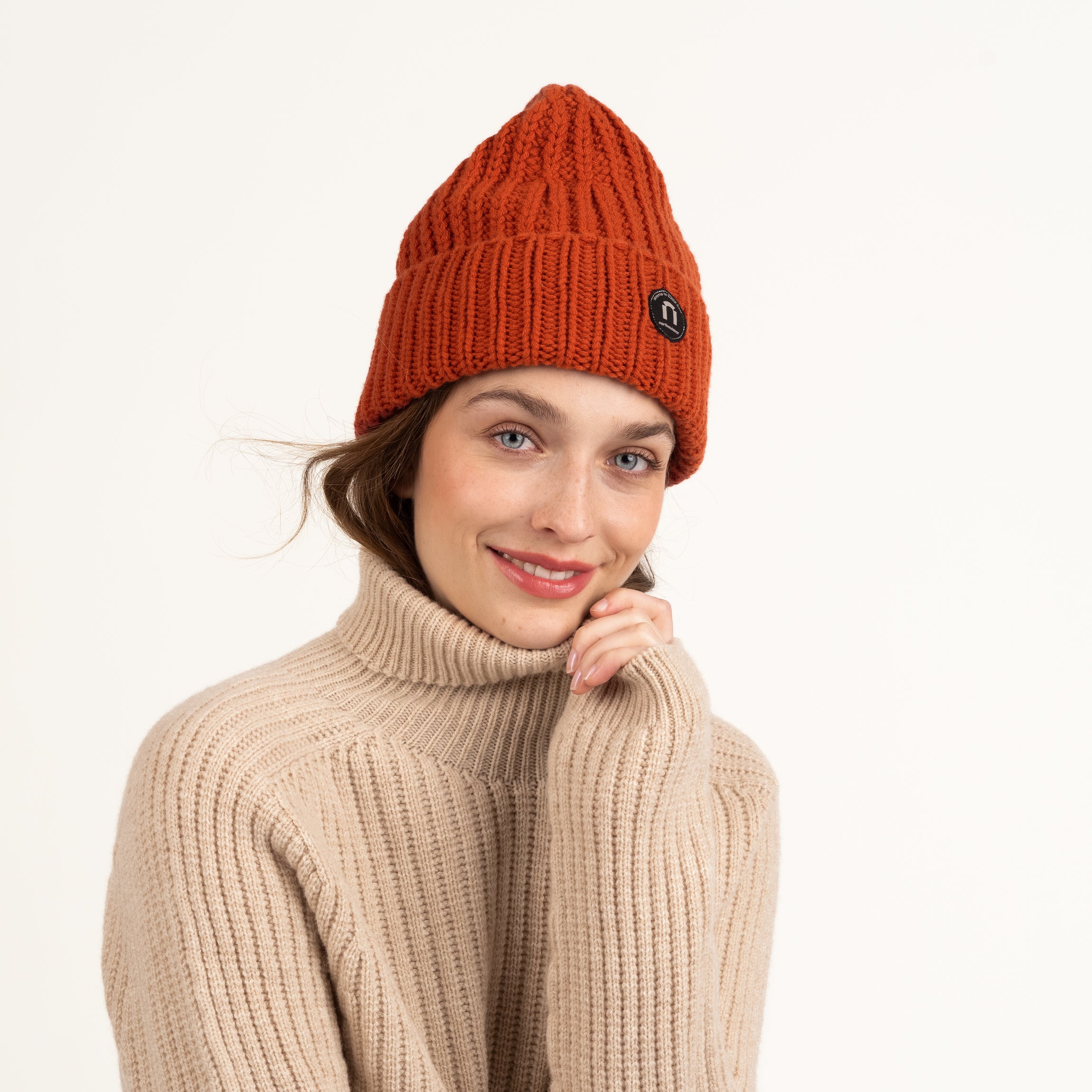 Berretto in merino Kaisla - terracotta