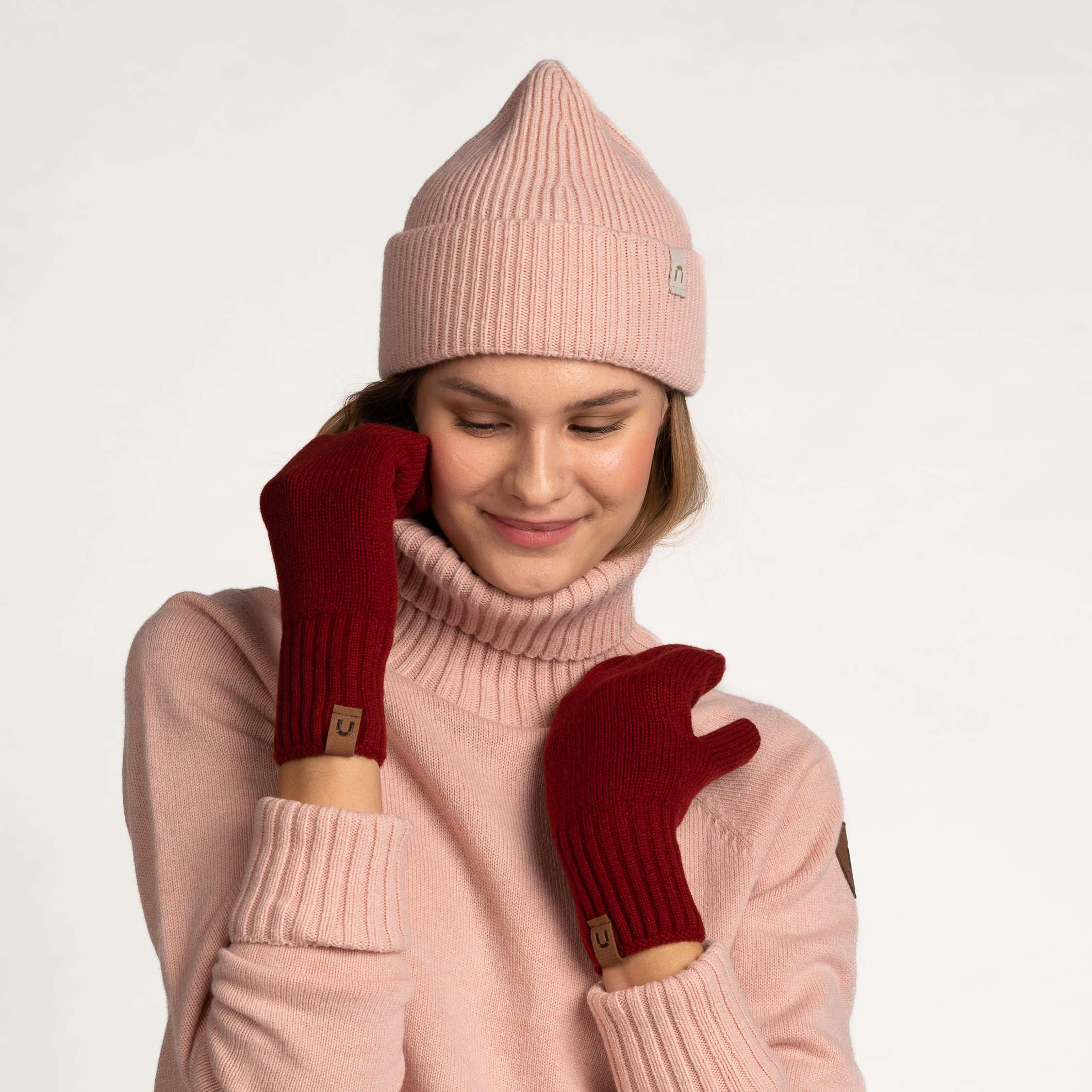 Riihi Merinowollhandschuhe - Chilirot