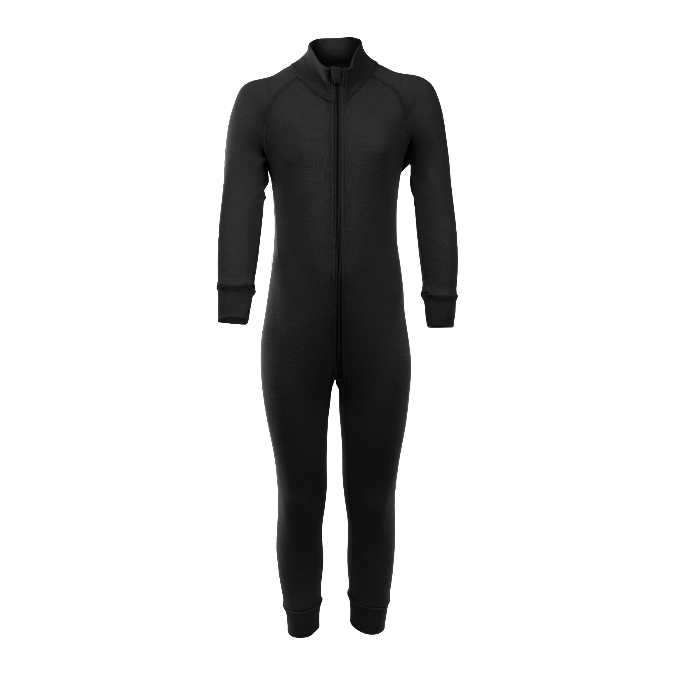 Sensitive 225 Unterzieh-Overall aus Merinowolle JR - Schwarz