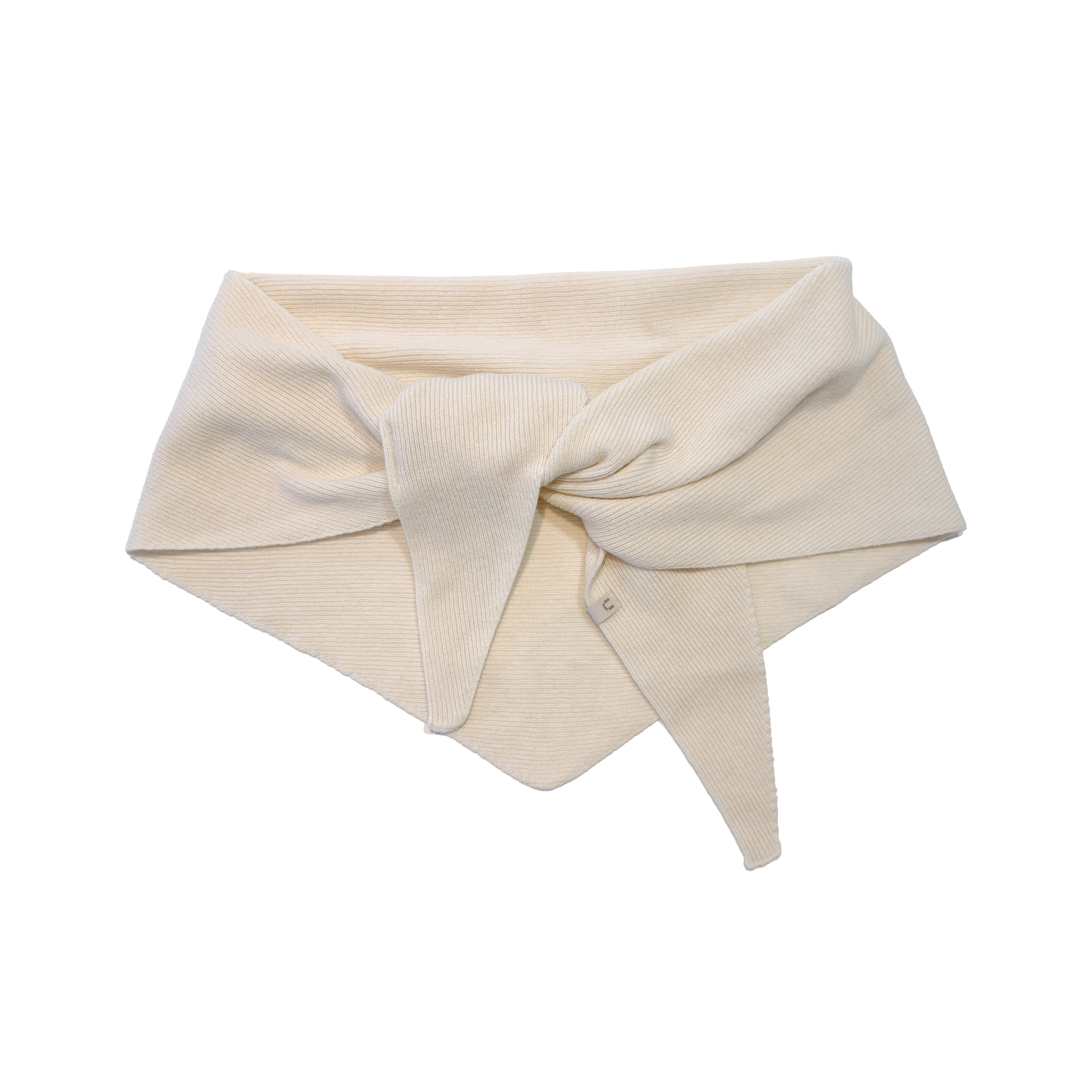 Sciarpa triangolare Lumo in merino - bianco naturale