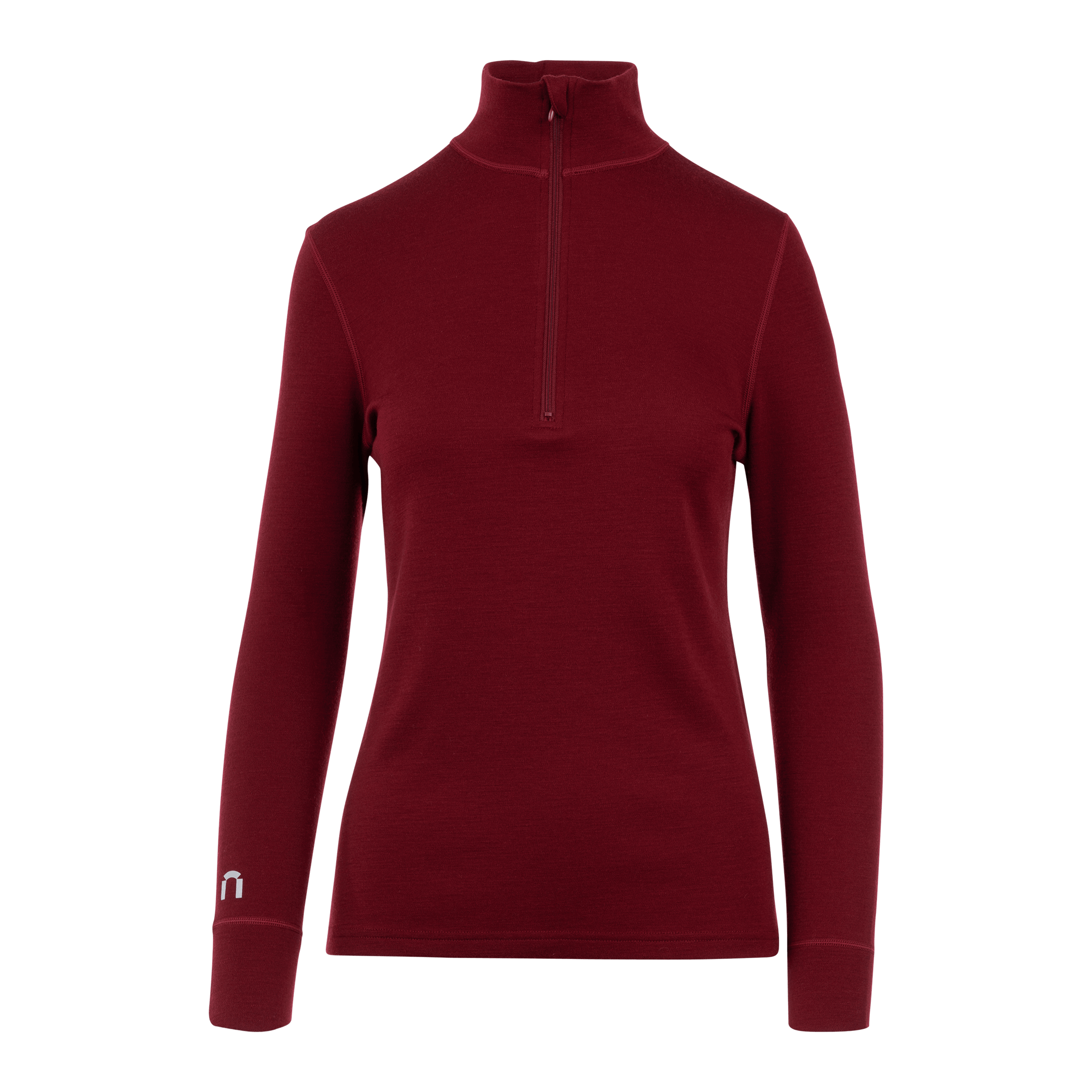 Arctic 260 maglia a mezza zip in merino per donna - rosso rabarbaro