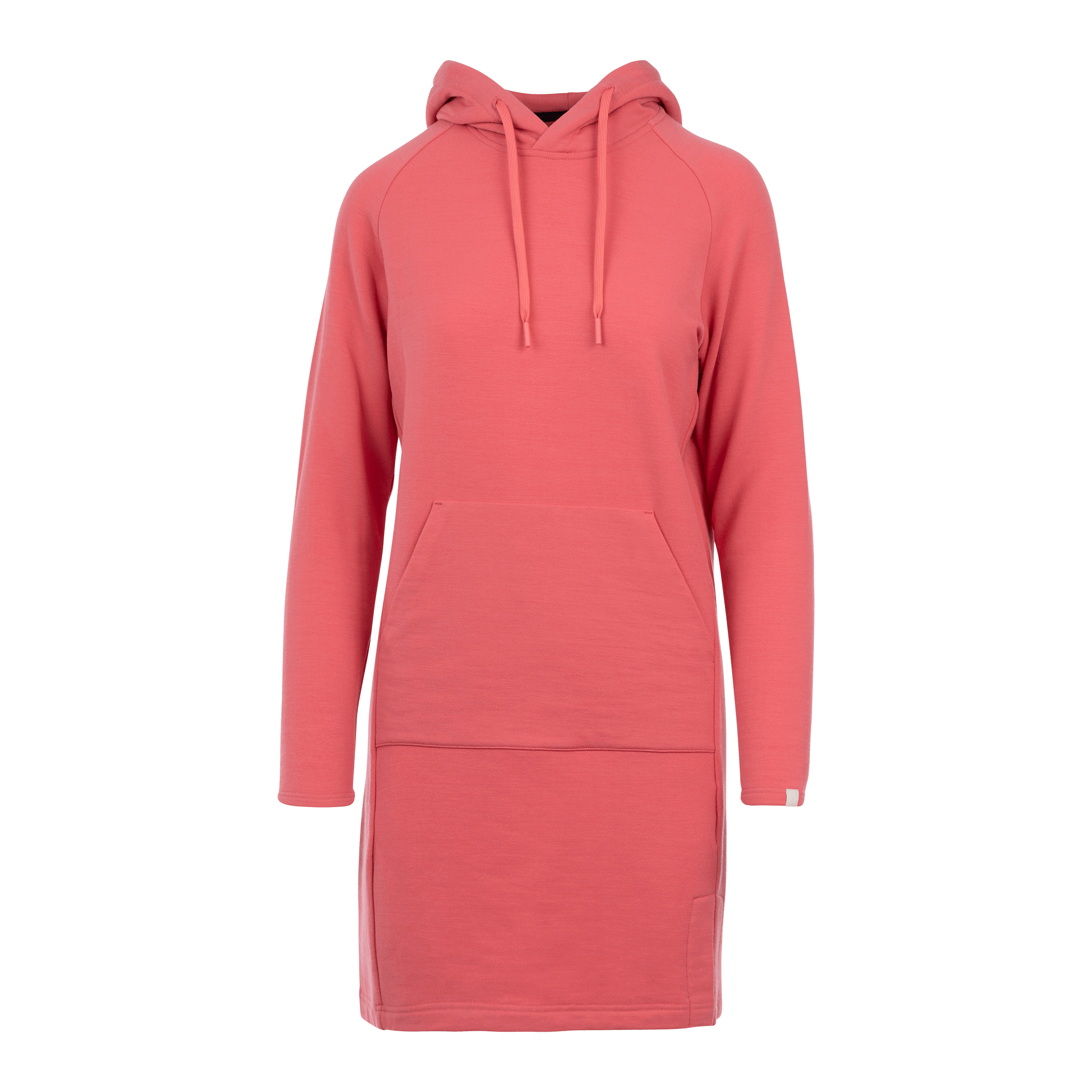 All day 250 Damen Merinofleece-Kapuzenkleid Maya - Rosenrot