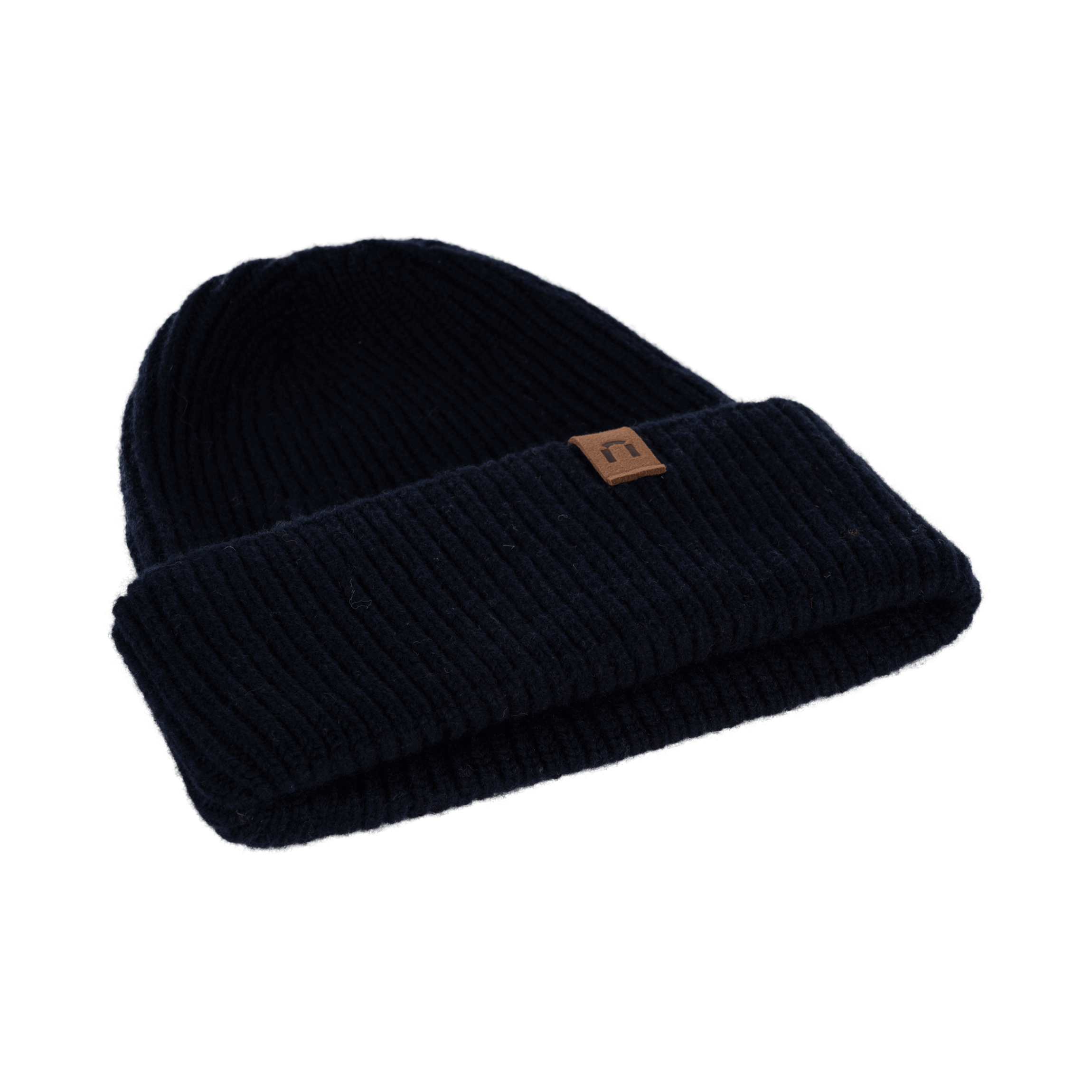 Huuru Merinowollmütze - blau-schwarz