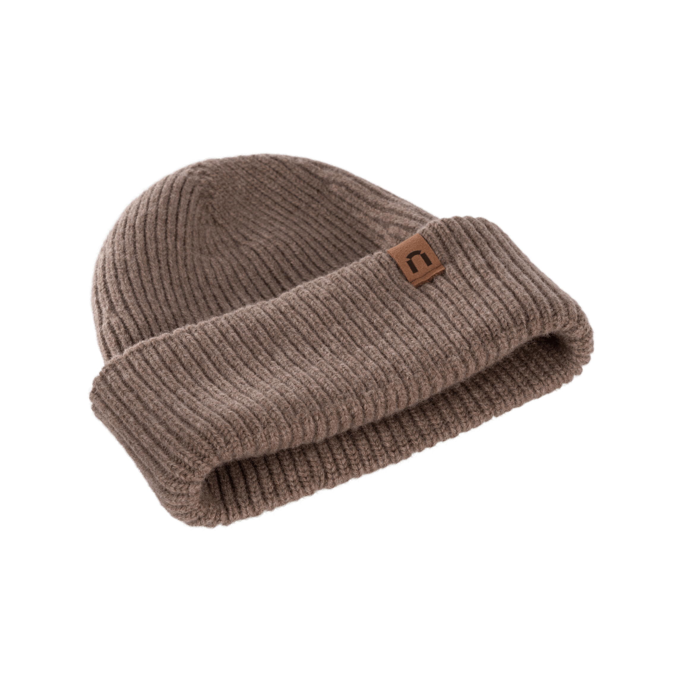 Bonnet en mérinos Huuru - brun pierre