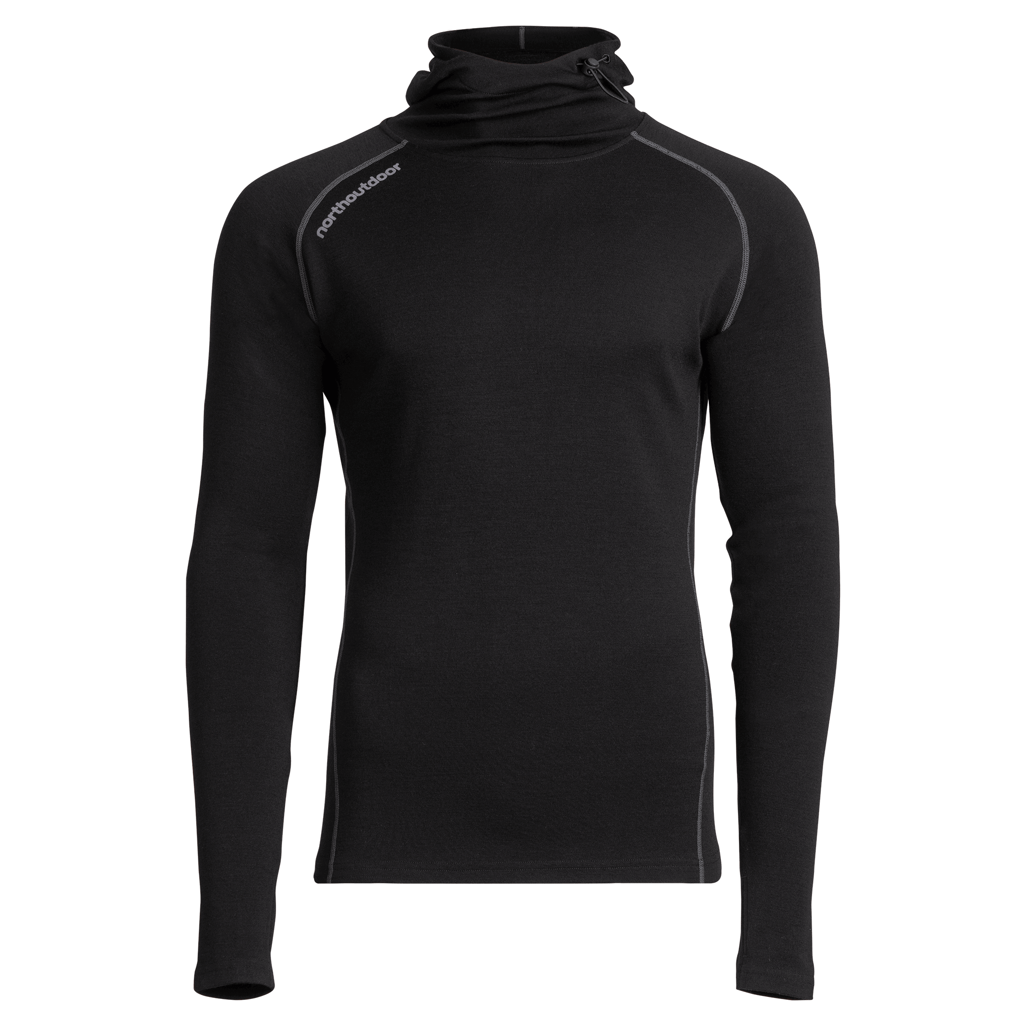 Arctic 260 Herren-Merino-Zwischenschicht-Hoodie Terrain - schwarz | grau