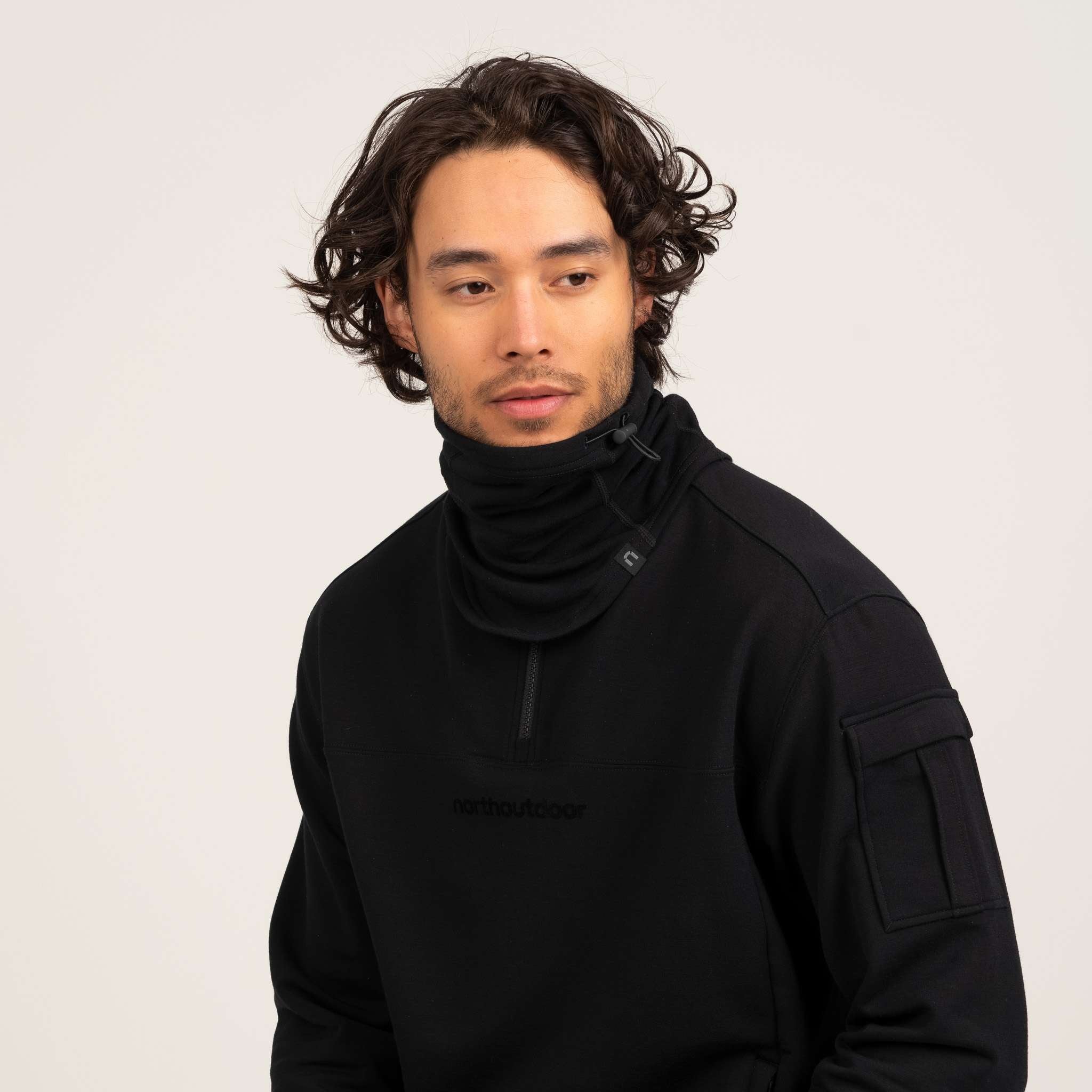 Arctic 250 merino tuubihuivi - musta