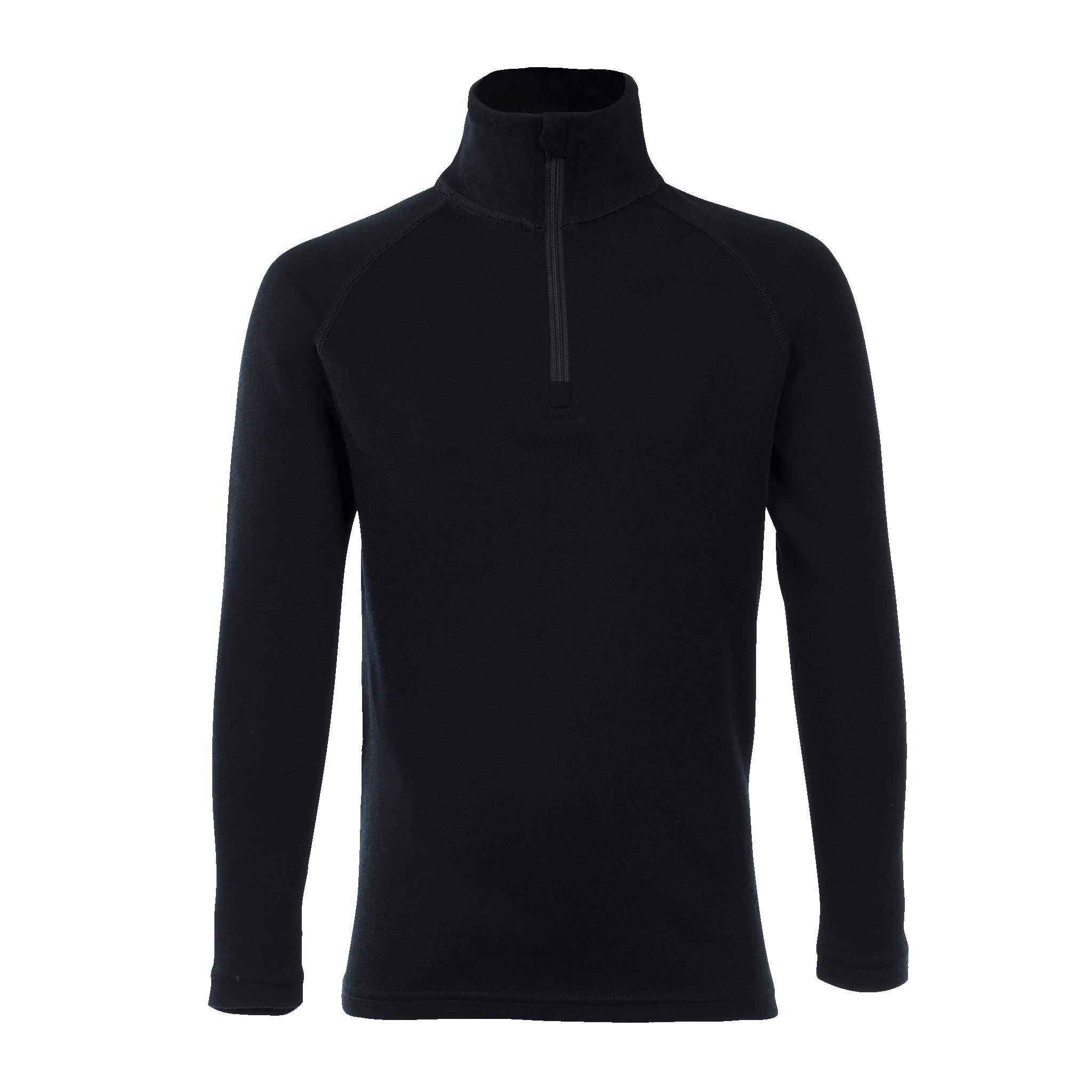 Sensitive 225 Merinowolle Unterziehrollkragen für Kinder - schwarz