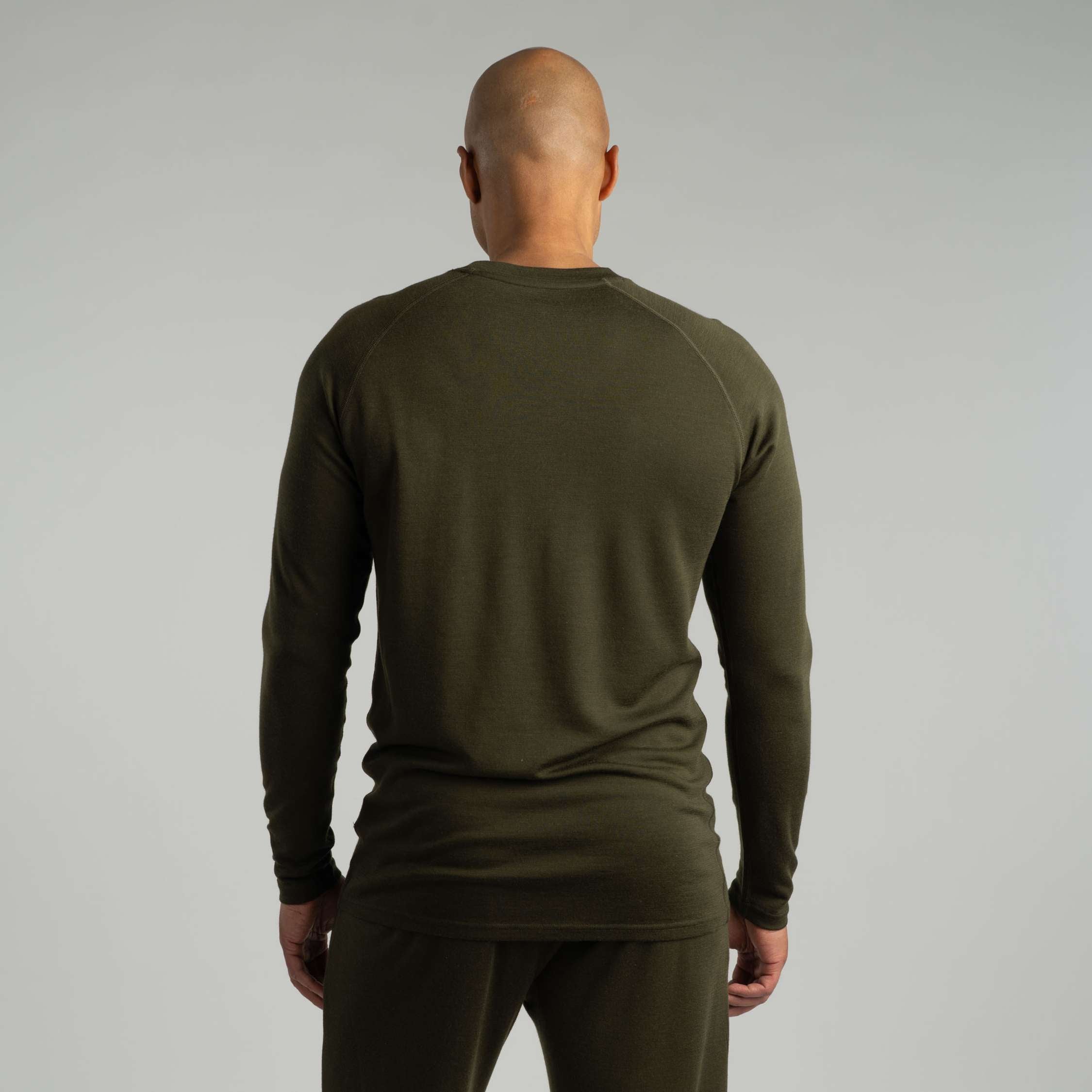 Sensitive 225 base layer merino shirt M - dark olive 