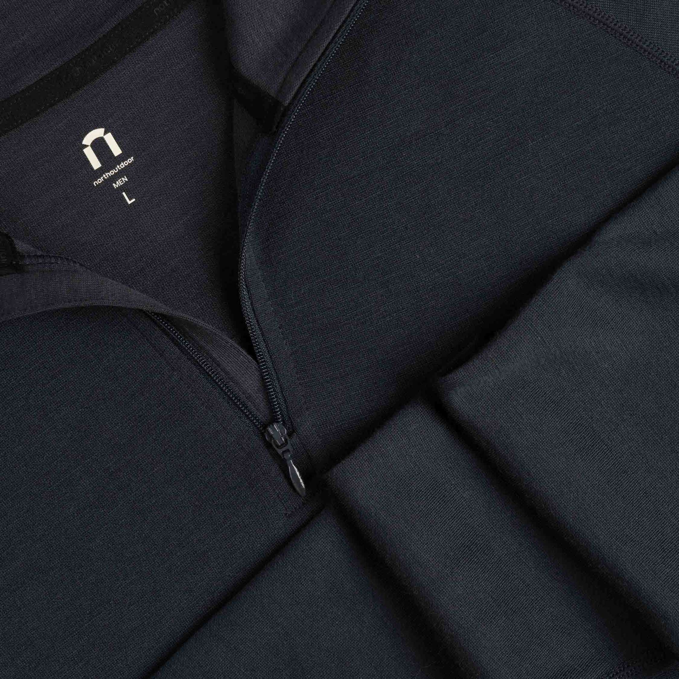 Sensitive 225 miesten aluskerroksen merino vetoketjupoolo - indigonsininen