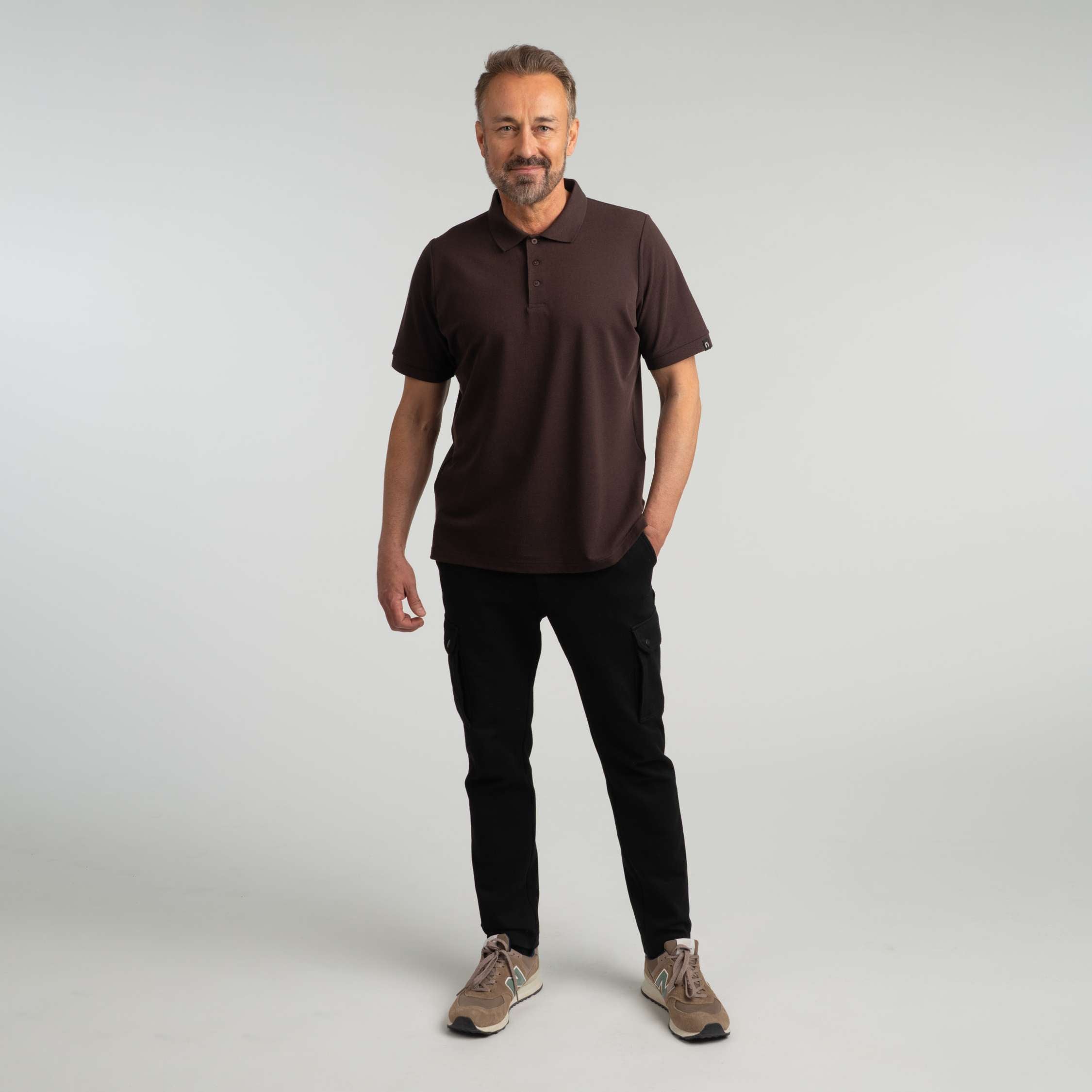 Ezra merinopikétröja M - choklad 