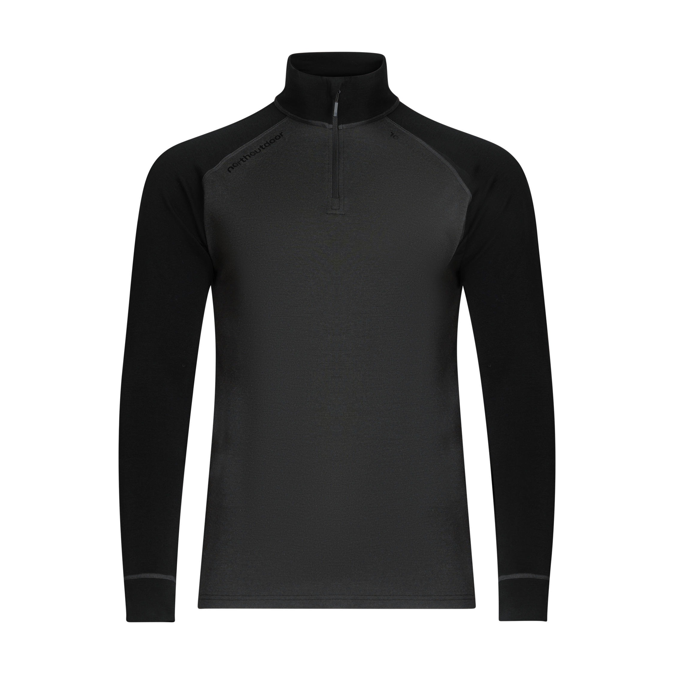 Arctic 260 miesten välikerroksen merino vetoketjupoolo Terrain - graniitinharmaa | musta