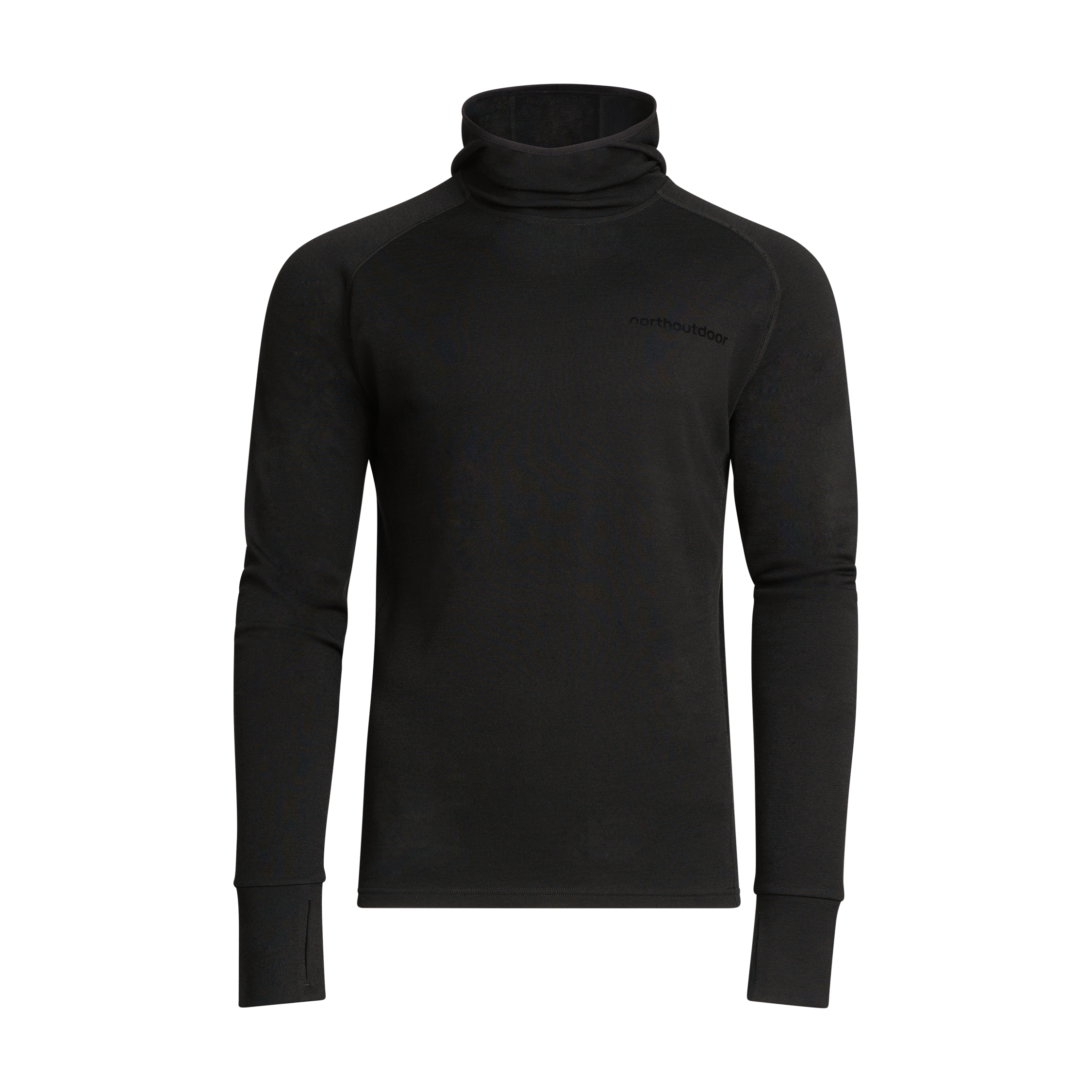 Sensitive 225 miesten aluskerroksen merinohuppari - musta