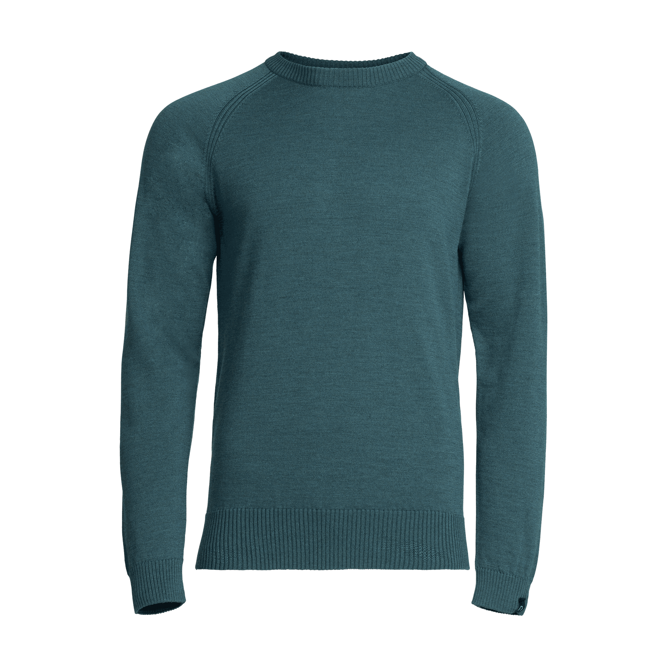 Hohka miesten merinoneulepusero - riikinkukon sininen