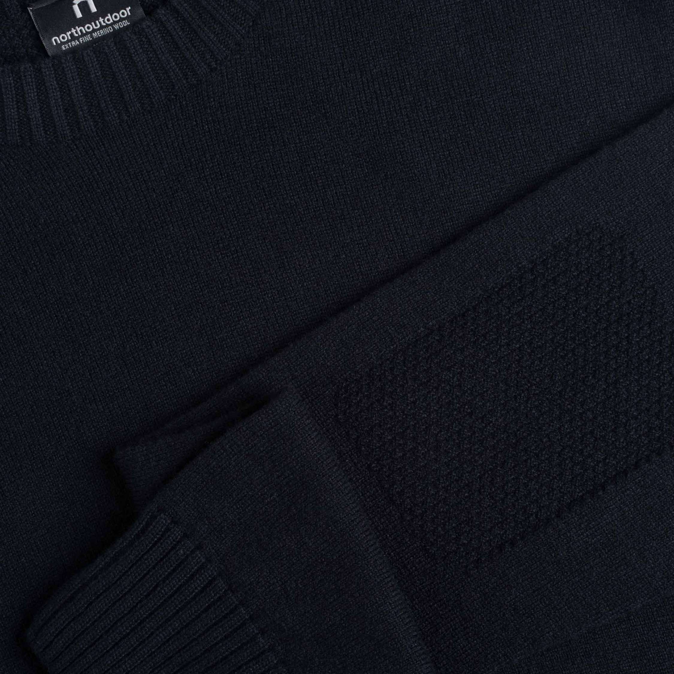 Kuru pánský merino svetr - uhlově černý 