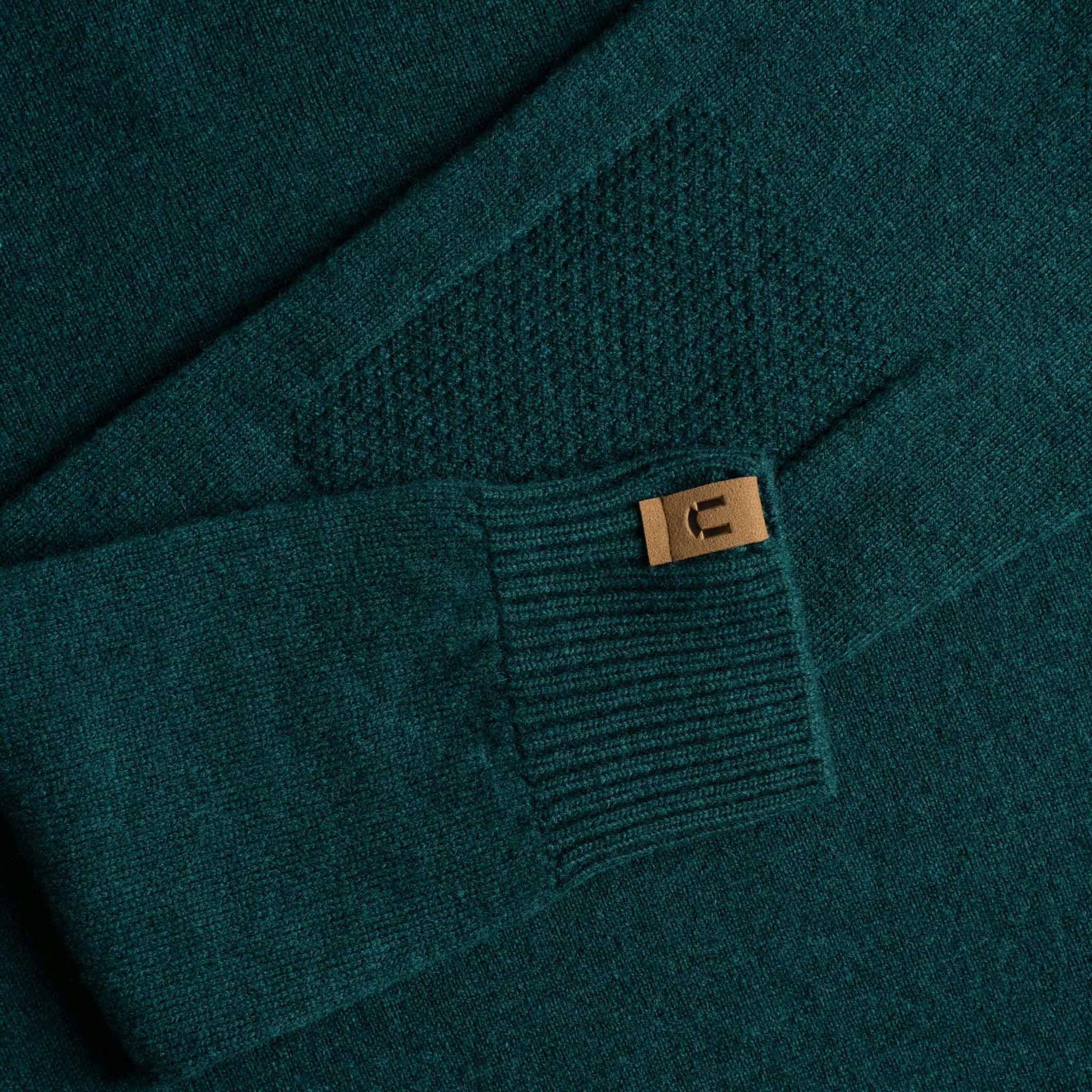 Kuru Herren Merinopullover - pfauenblau 