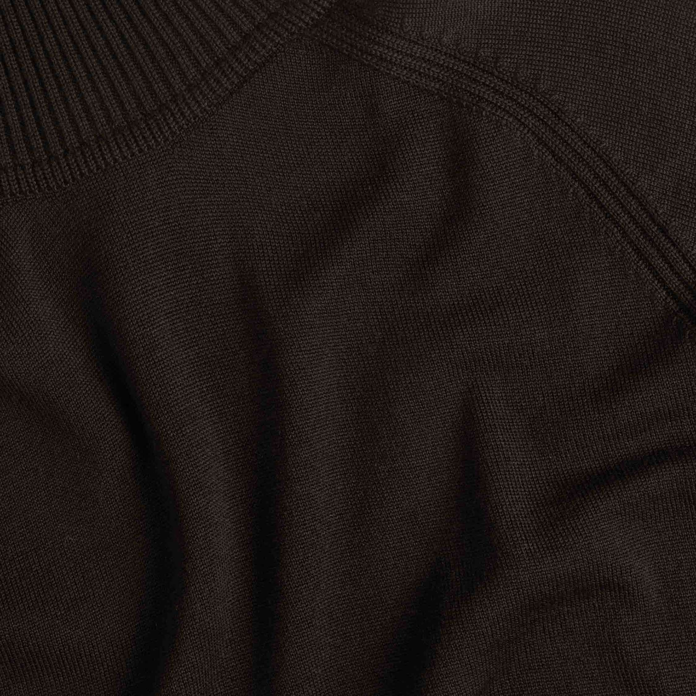 Halla pull en maille mérinos M - cacao foncé 