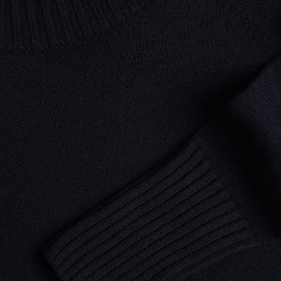 Kaamos tröja i merinoull för män - blå-svart
