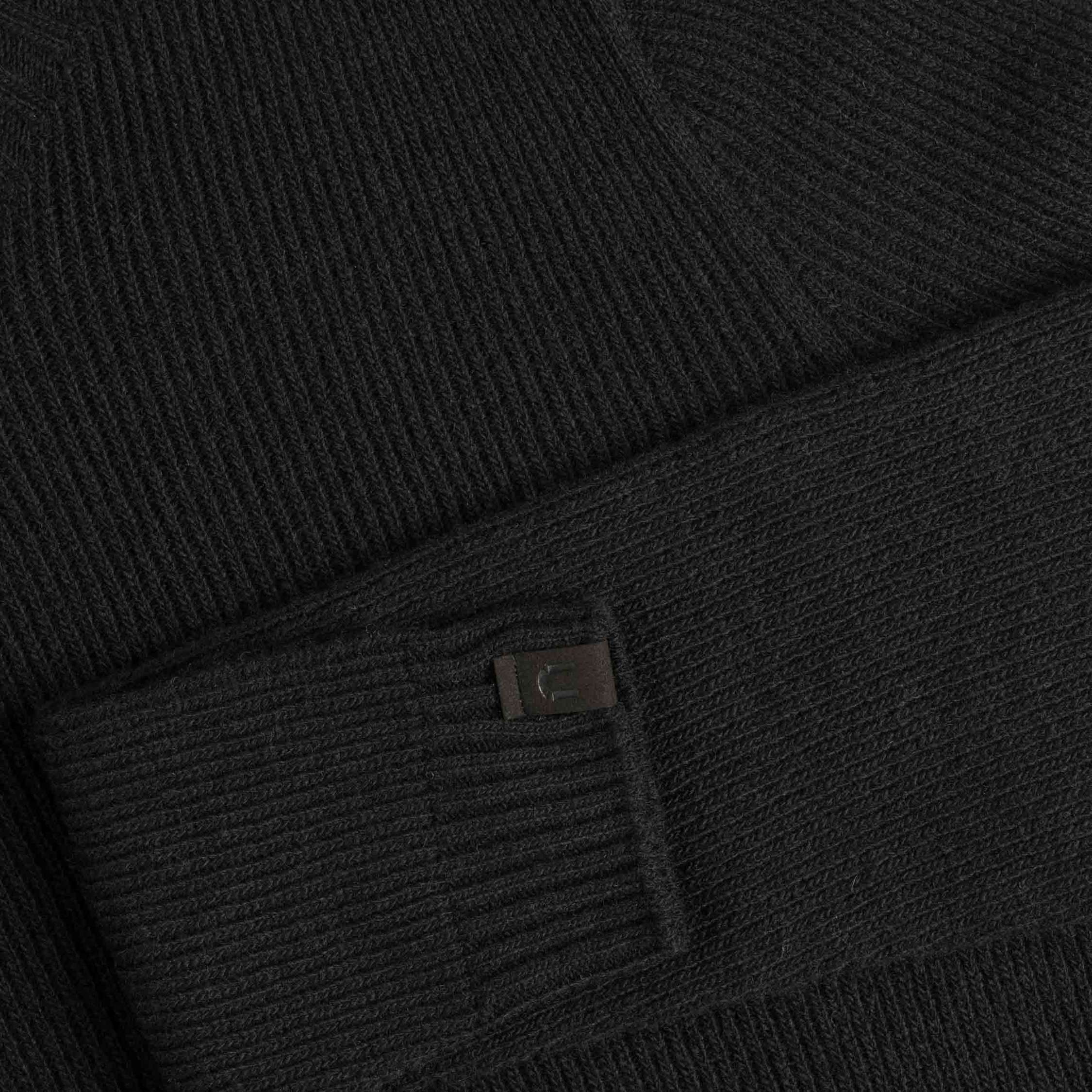 Kaakkuri pánské merino vlnené tričko - uhlově černá 