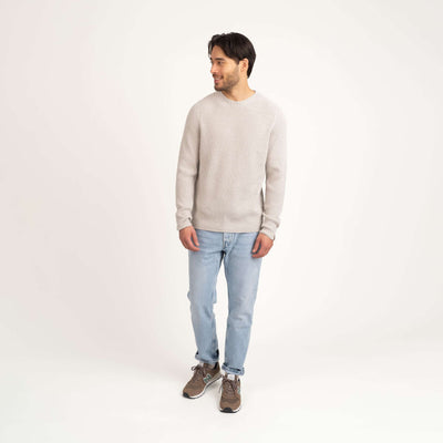 Kaakkuri tröja i merinoull för män - grötgrå
