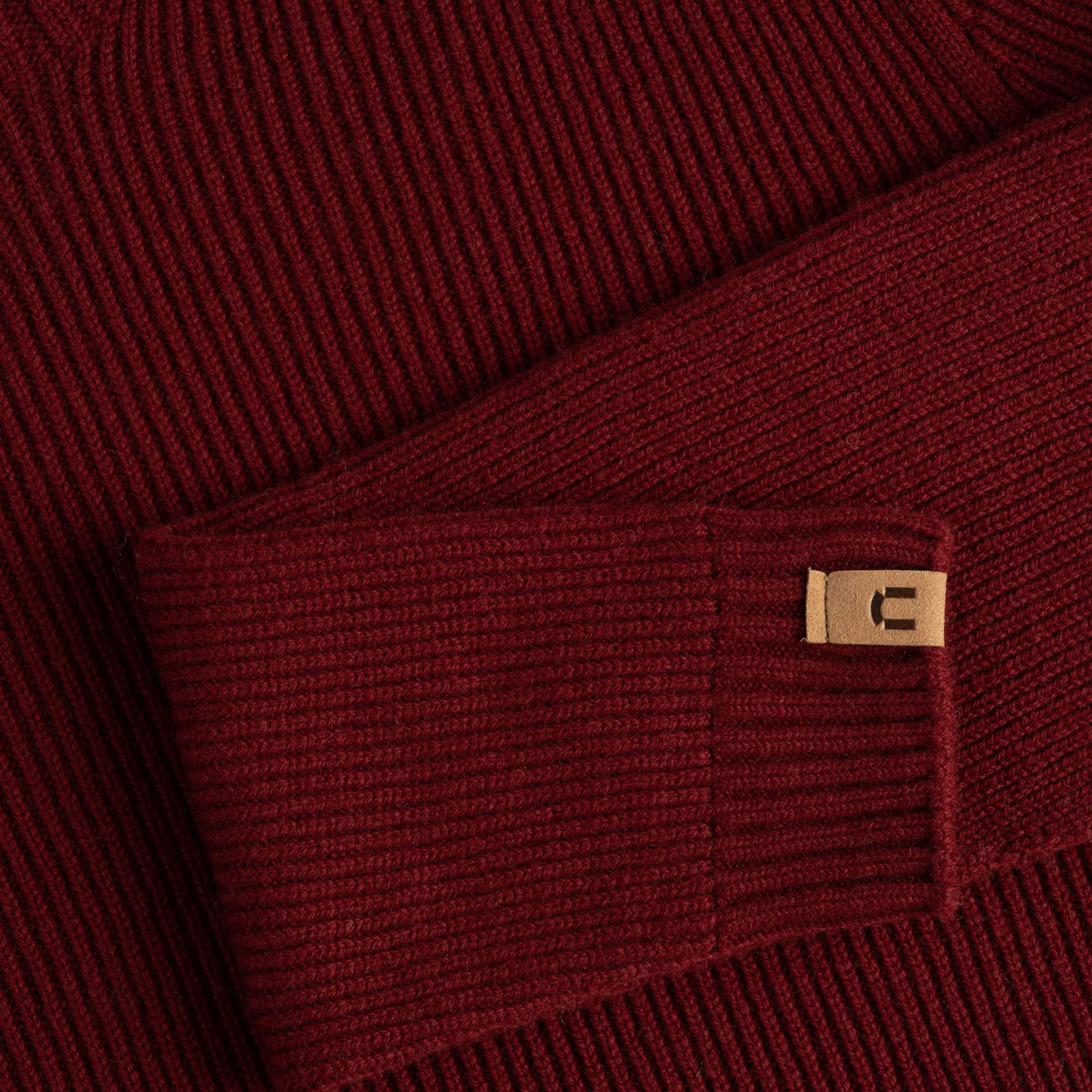 Pull en laine mérinos pour hommes Kaakkuri - canneberge 