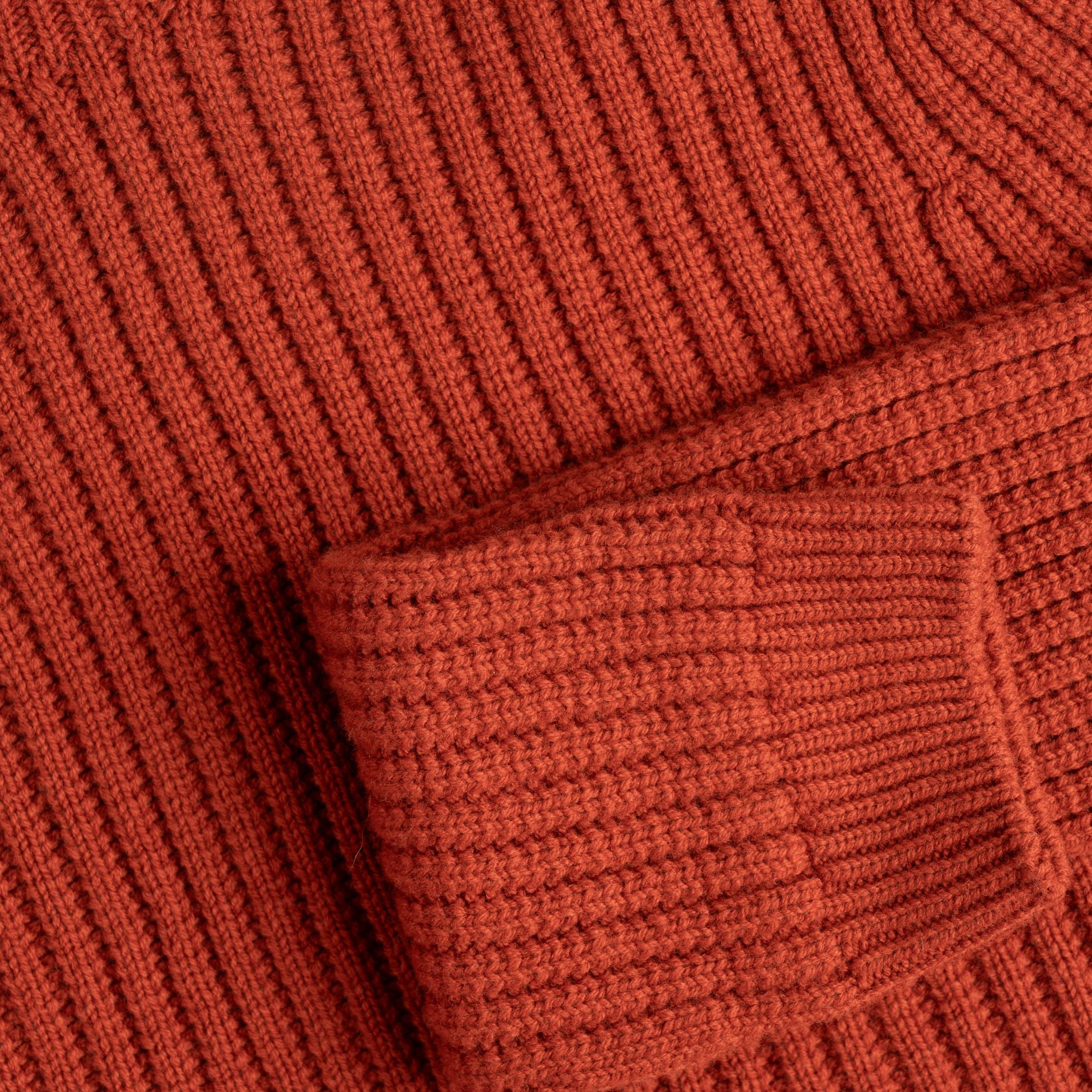 Hehku heren merino poloshirt - terracotta 