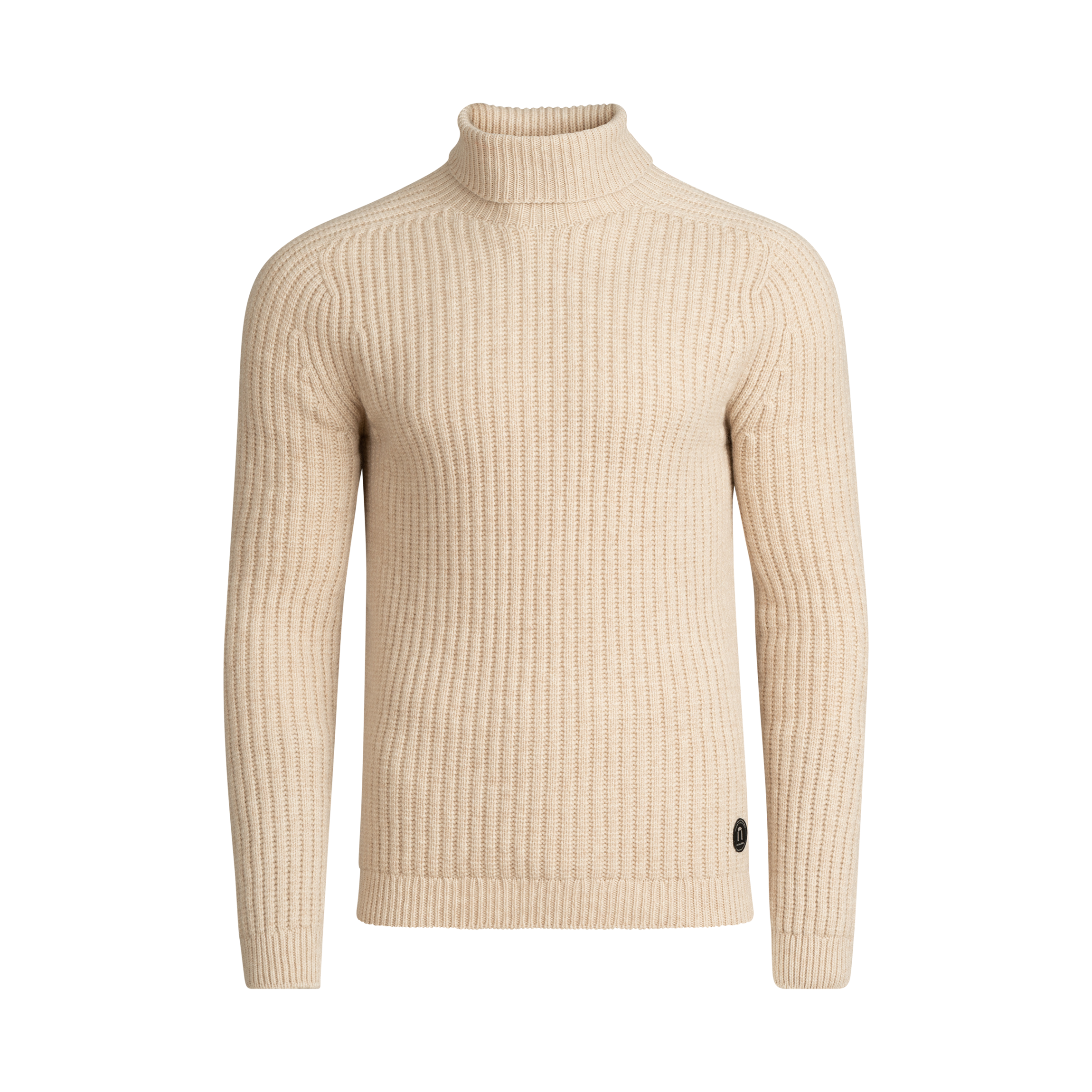 Hehku miesten merino poolopaita - manteli